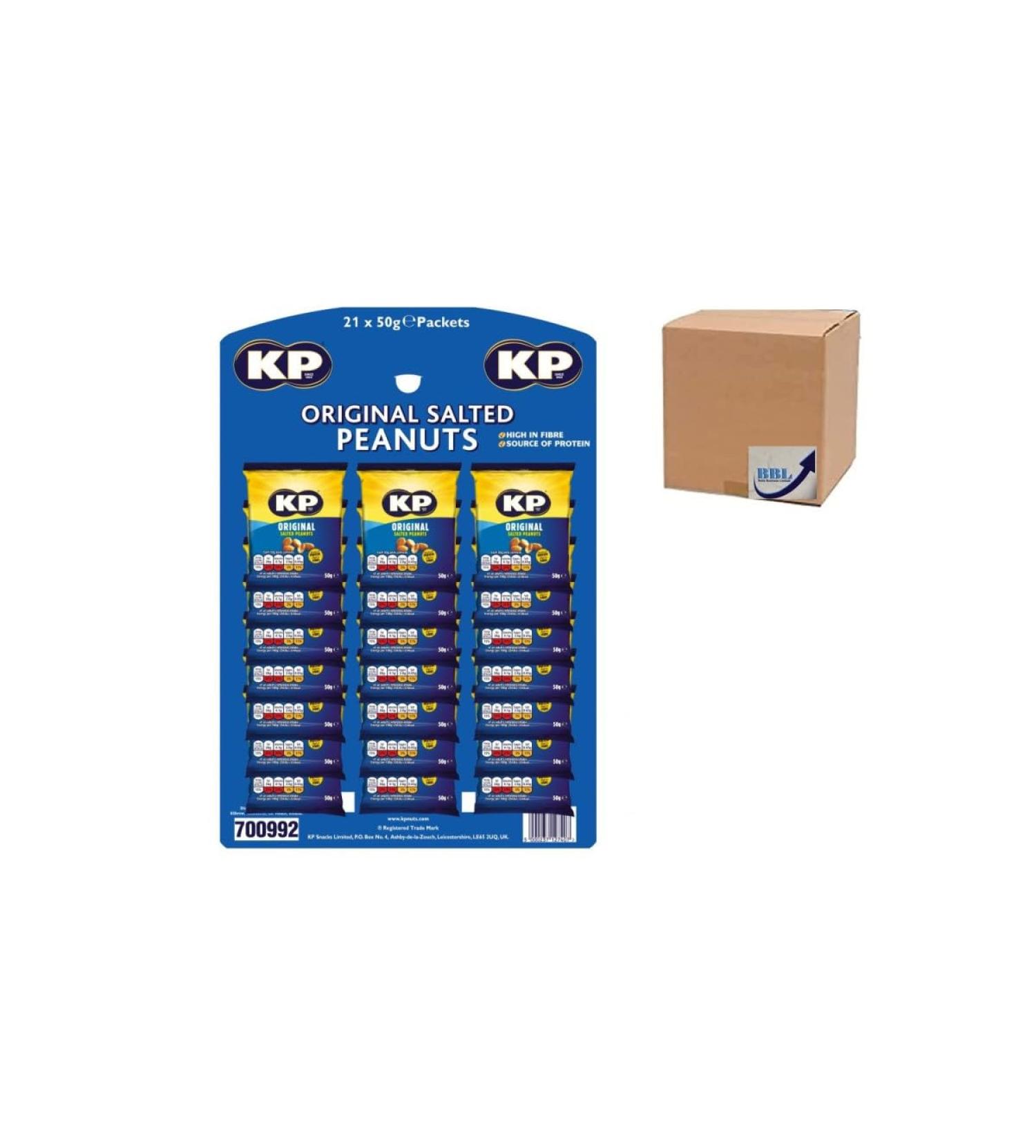 KP Original Salted peanuts Pub Card 21 X 50 G KP Original Salated - Buy Online on SooperMarket.com