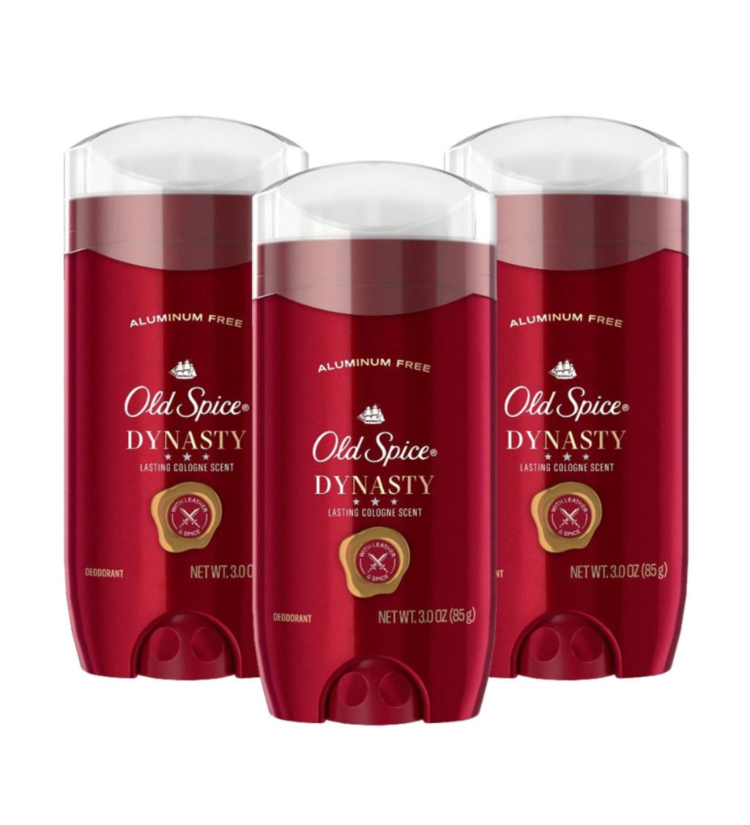 Old Spice Dynasty Cologne Scent Deodorant - 3 oz (Pack of 3) | Aluminum-Free, 48-Hour Protection - Buy Online on SooperMarket.com