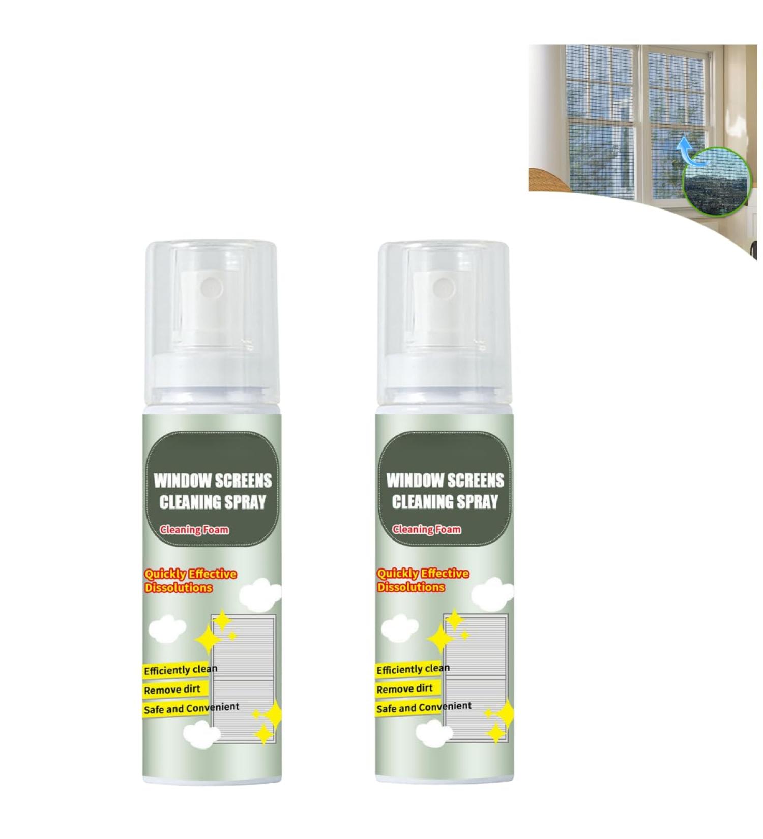 No-Removal Window Screen Foam Cleaner dust and Scale Removal Door and Window Screen Cleaner Water-Free Window Screen Cleaner Multi-Functional Household Screen Cleaning Foam - Buy Online on SooperMarket.com