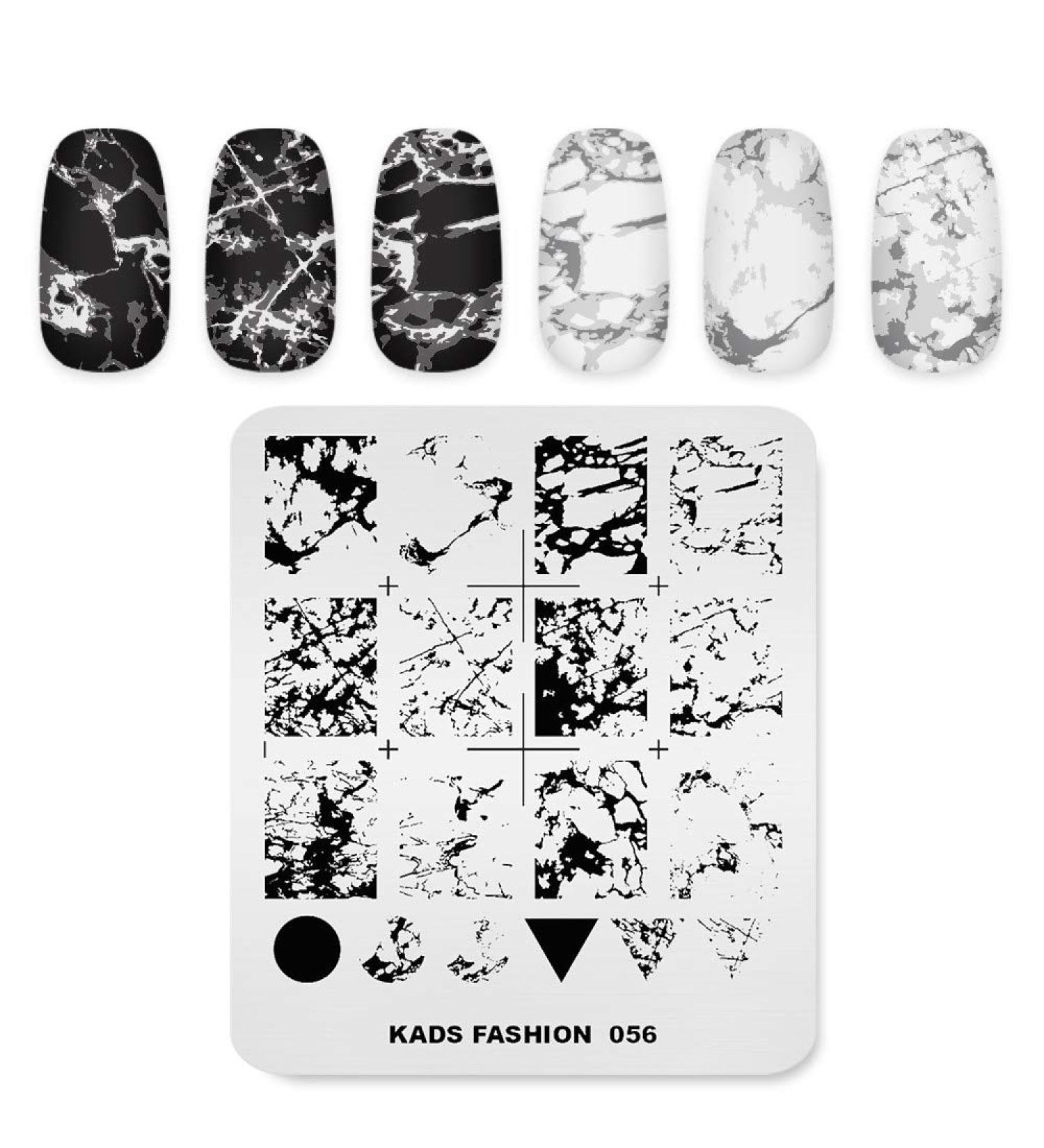Marble Crack Geometry Nail Stamping Plate for DIY Manicure - FA056 - Buy Online on SooperMarket.com