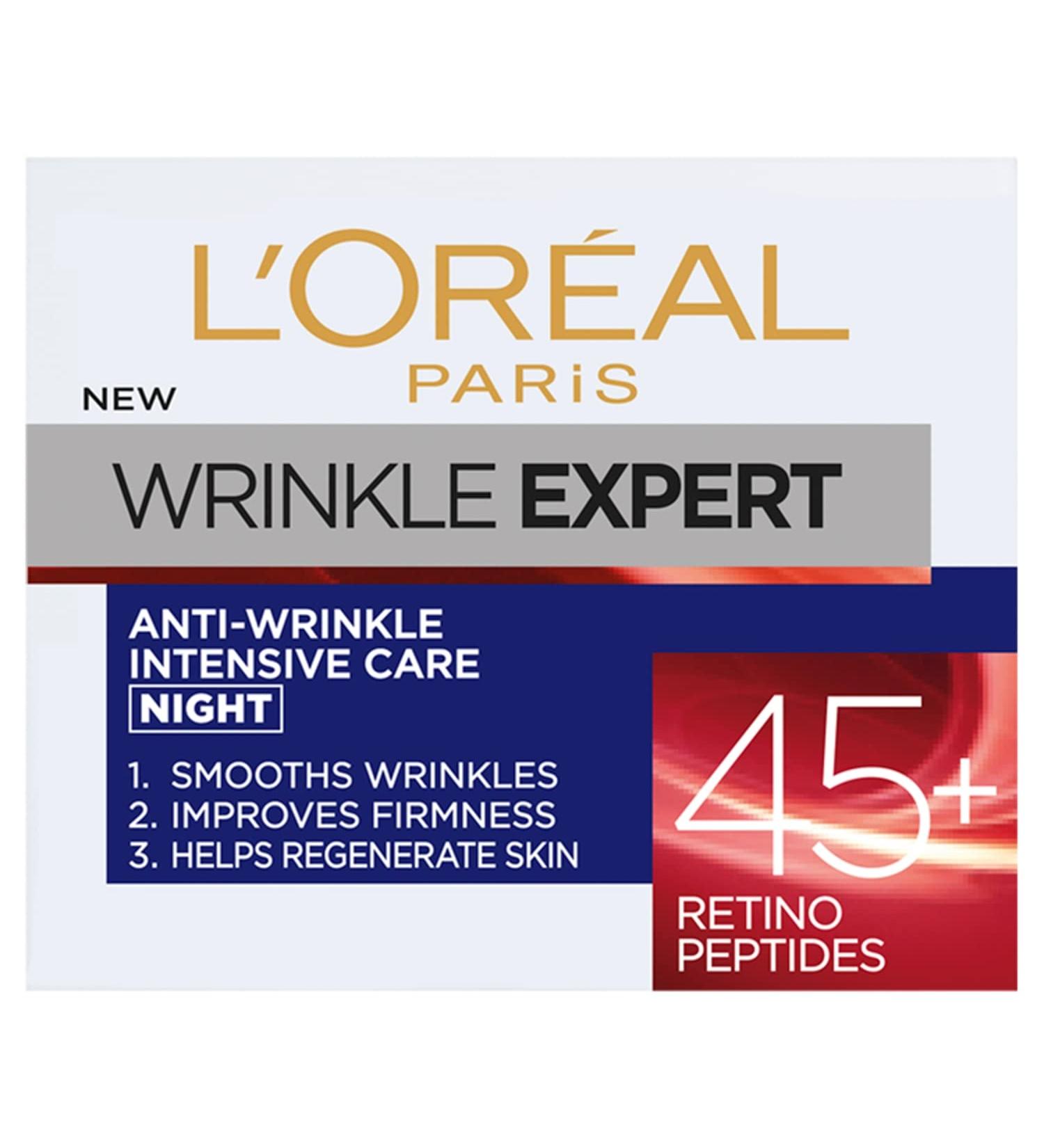 L'Oreal Paris Wrinkle Expert 45+ Anti-Wrinkle Night Cream 50 ml - Buy Online on SooperMarket.com