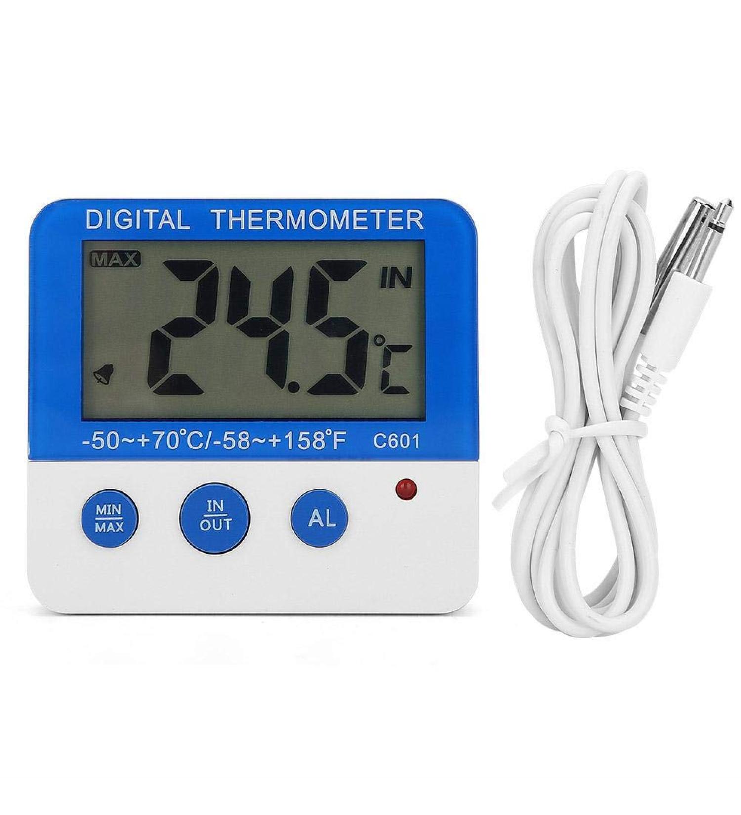 GOTOTOP Mini Alarm Thermometer Electronic Thermometer Instant Reading Large LCD Display Screen ABS Livestock Farm Indoor Outdoor (-50 + 70 ) - Buy Online on SooperMarket.com