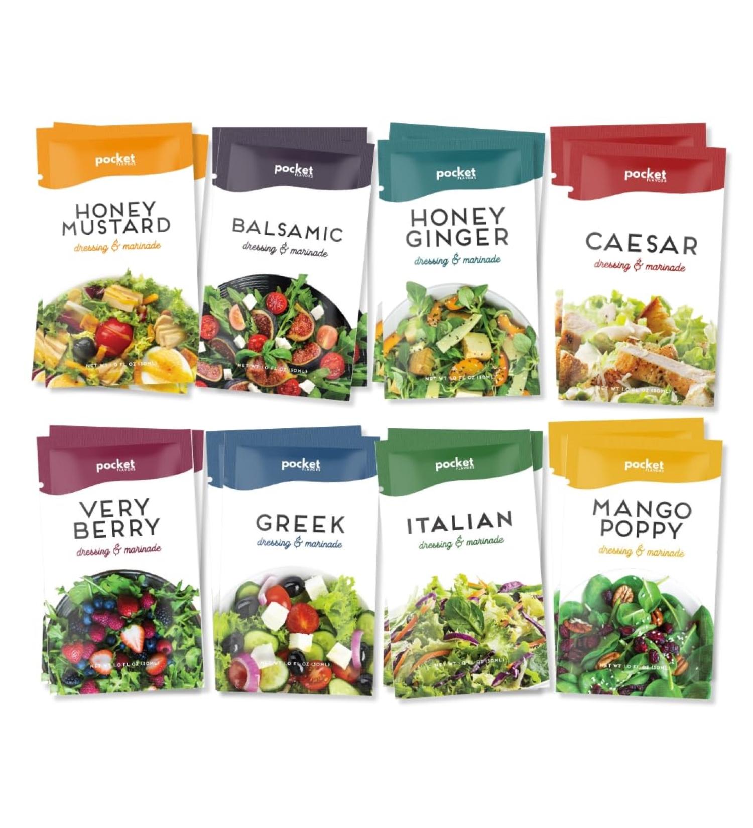 HALL & PERRY Low Calorie Lite Salad Dressing - Pack of 24 - 1 Oz.
