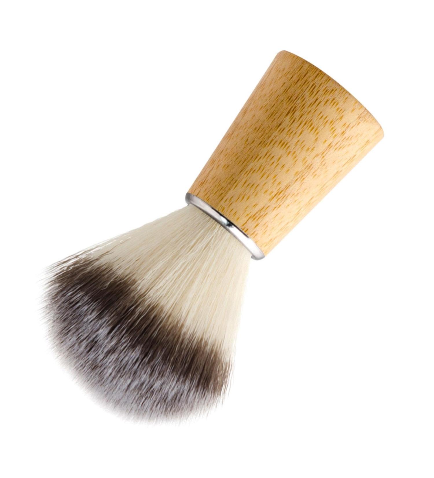 Magideal Men's Razor Brush - Nylon Synthetic Bristles & Bamboo Grip | Perfect Gift for Dad Men & Friends - Buy Online on SooperMarket.com