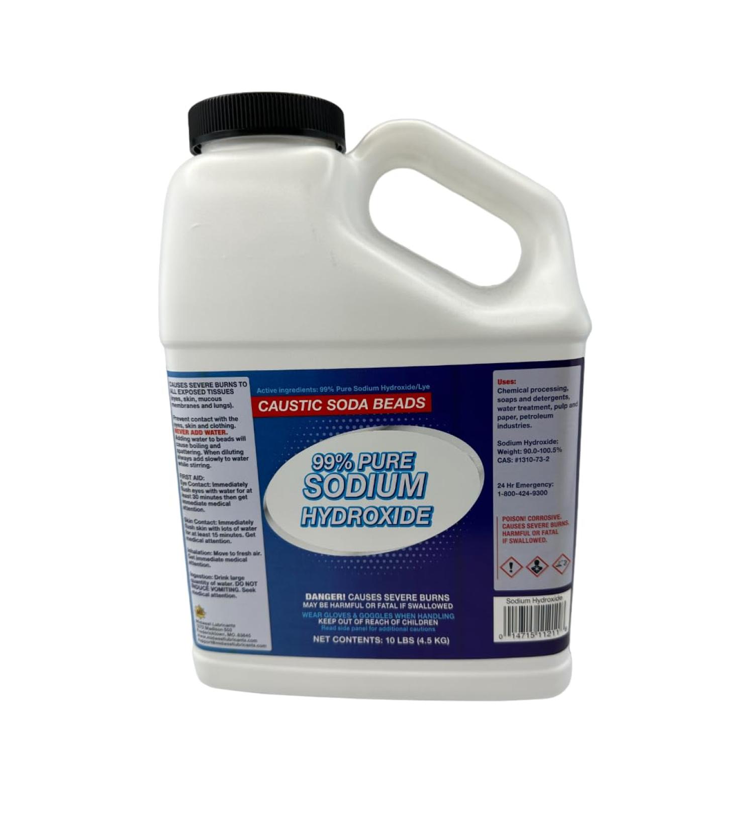 Buy Sodium Hydroxide Lye 10lb - Premium Caustic Soda Beads for Fast International Shipping - Buy Online on SooperMarket.com