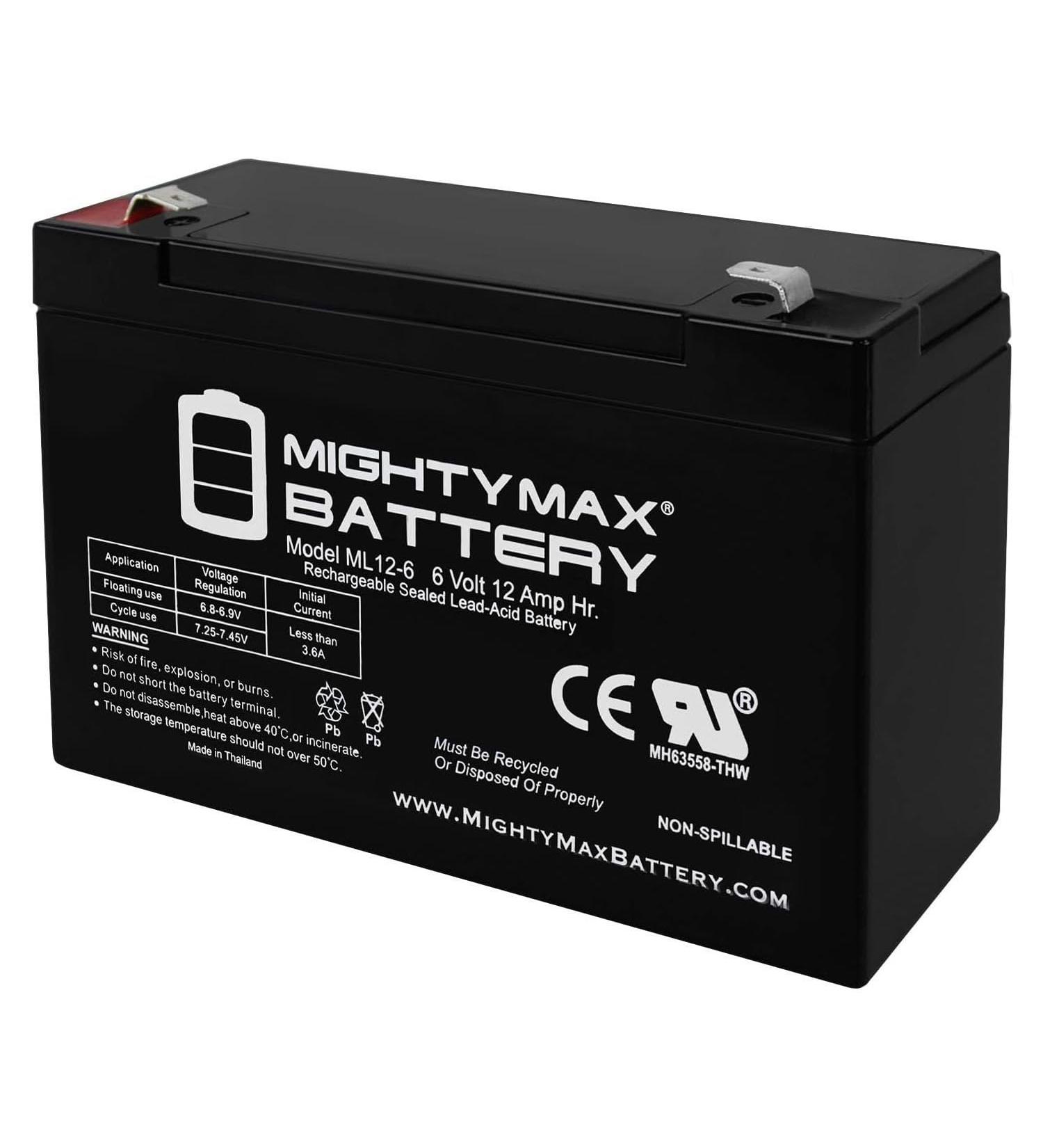 ML12-6 .250TT - 6V 12AH SLA Replacement Battery for RBC52 Tripp Lite | International Shipping Available - Buy Online on SooperMarket.com