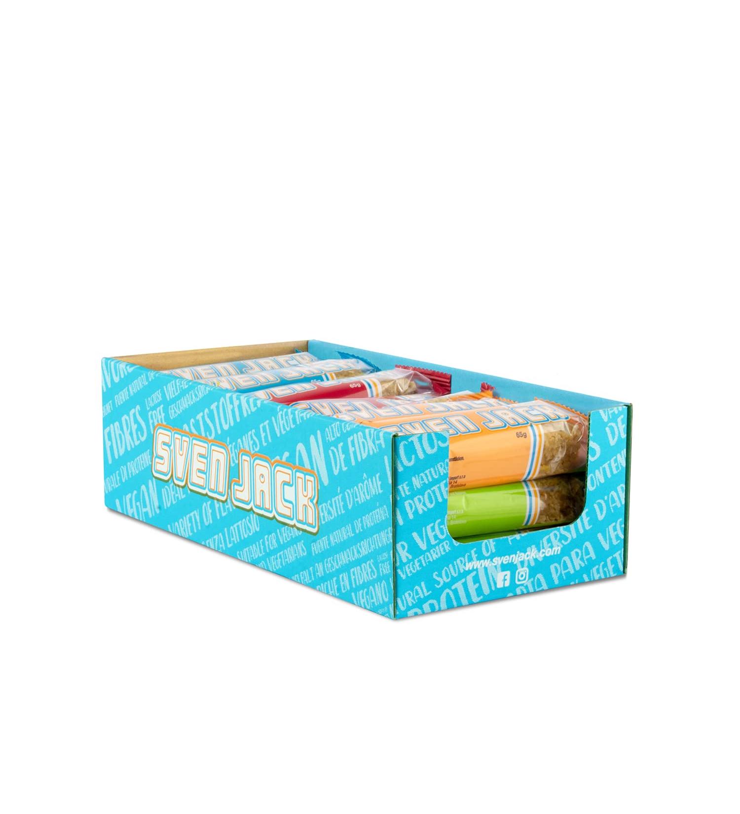 Svenjack 36x65g Outdoor Fixbox - Original fitness bar with different varieties for trying - the OATTMEAL SATTMACHER OUTDOOR FILMBOX 2340 G (1 Pack)