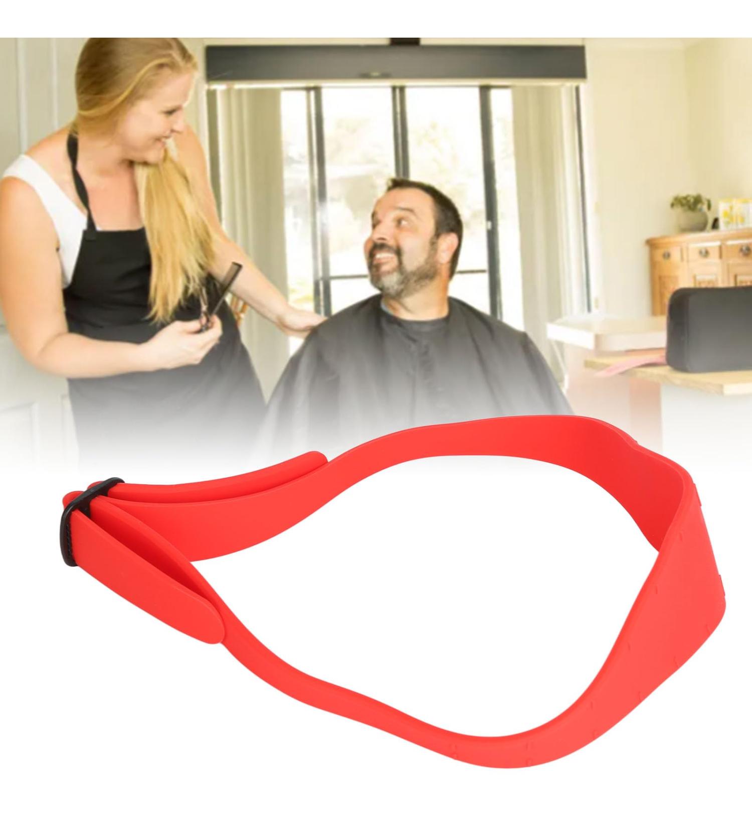 DIY Haircut Tool with Silicone Neckline Shaving Template - Easy Hair Trimming Solution (Red) | International Shipping Available - Buy Online on SooperMarket.com