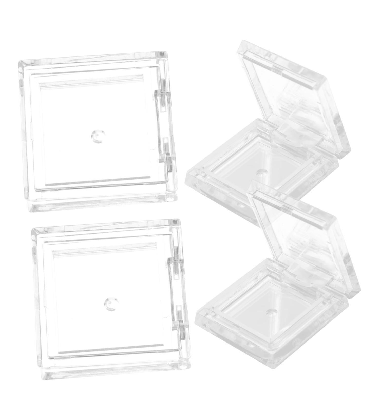 MUSISALY 4pcs Transparent Square Mini Eyeshadow Box Eyeshadow Palettes Small Makeup Palettes Cosmetic Palettes Empty Eyeshadow Pans Small Cosmetic Pans Empty Pans for Eyeshadow Lip Balm Pan - Buy Online on SooperMarket.com