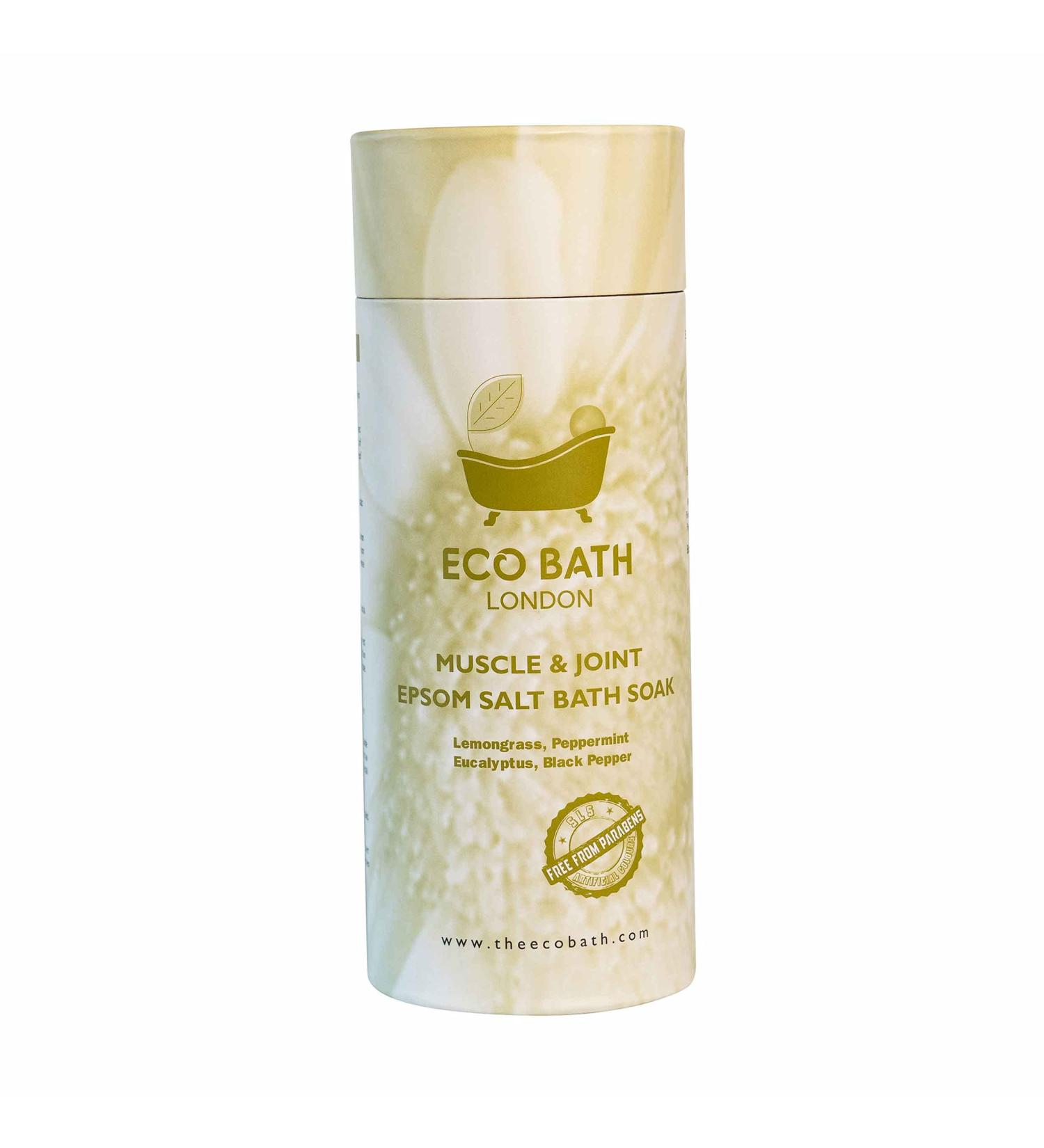 Eco Bath London Muscle and Joint Epsom Salt Bath Soak 1KG Tube with Essential Oils - Magnesium Muscle Soak for Post-Workout Recovery - 1kg - Buy Online on SooperMarket.com