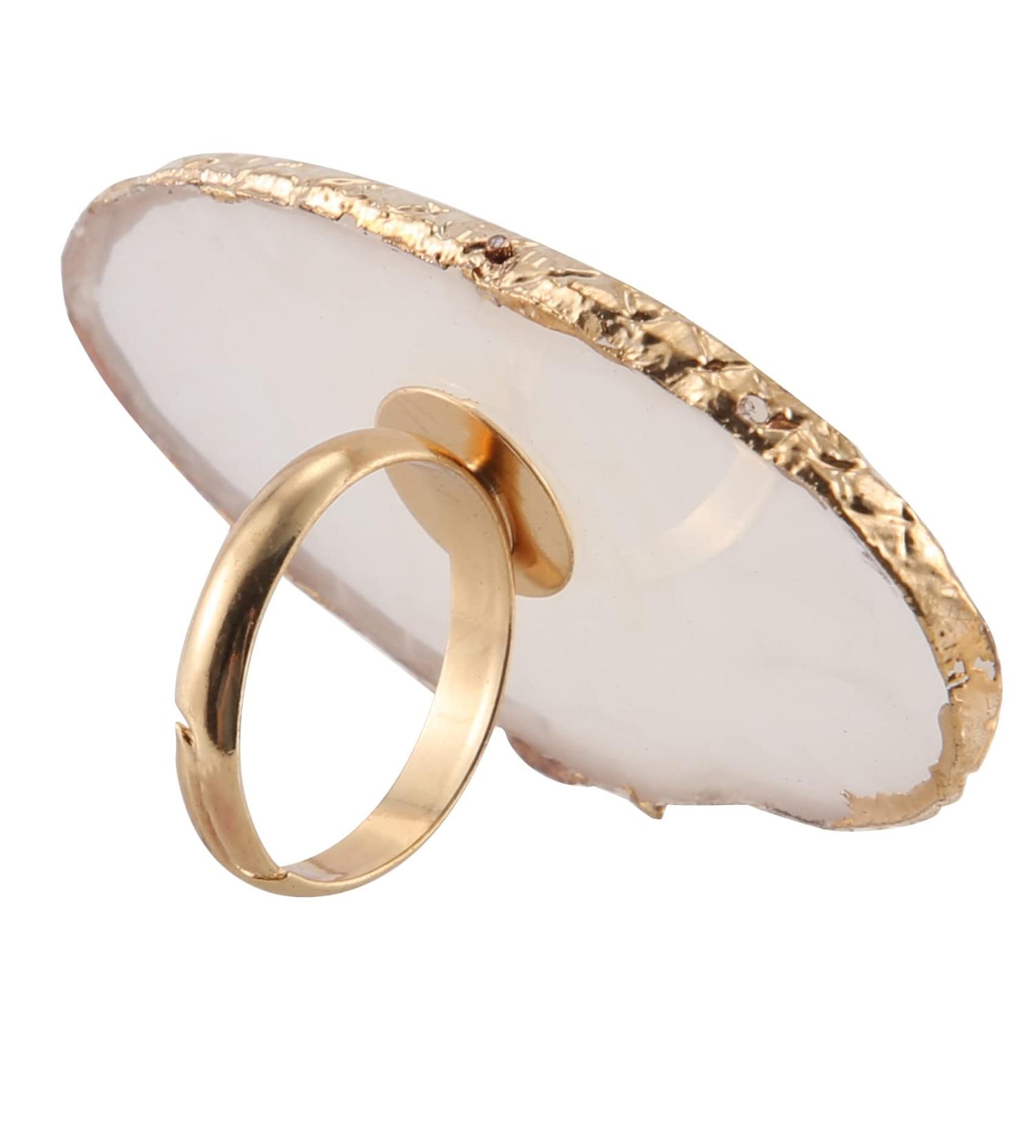 Dawafit 1 Pc Resin Stone Color Nail Art Ring Palette Finger Ring Plate Acrylic Uv Gel Polish Cream Foundation Mixing Nail Art Equipment - Buy Online on SooperMarket.com