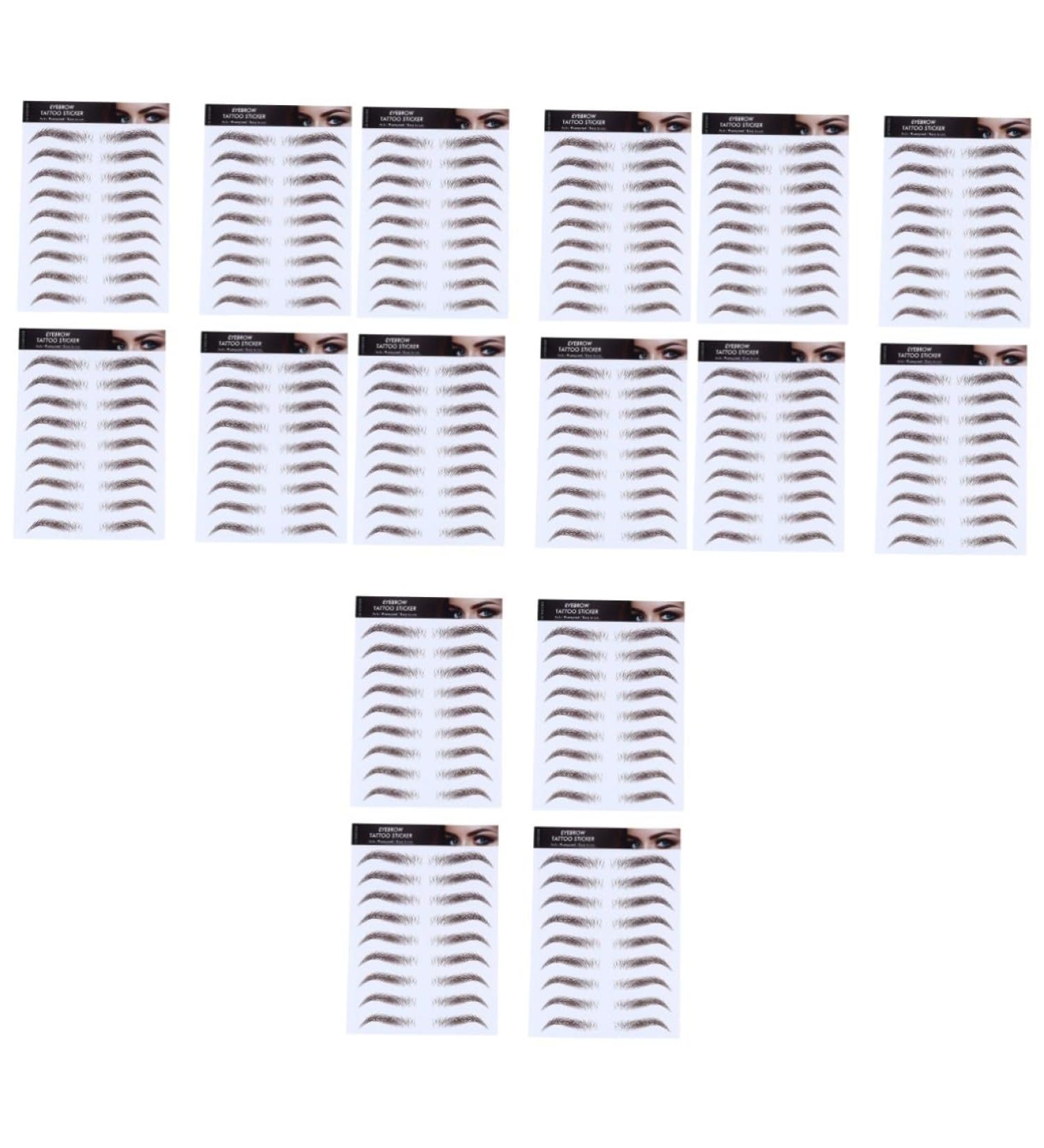 Beavorty 16 pcs eyebrow stickers make up kit 6d eyebrows Artificial Eyebrow semi-permanent stencil 3d - Buy Online on SooperMarket.com