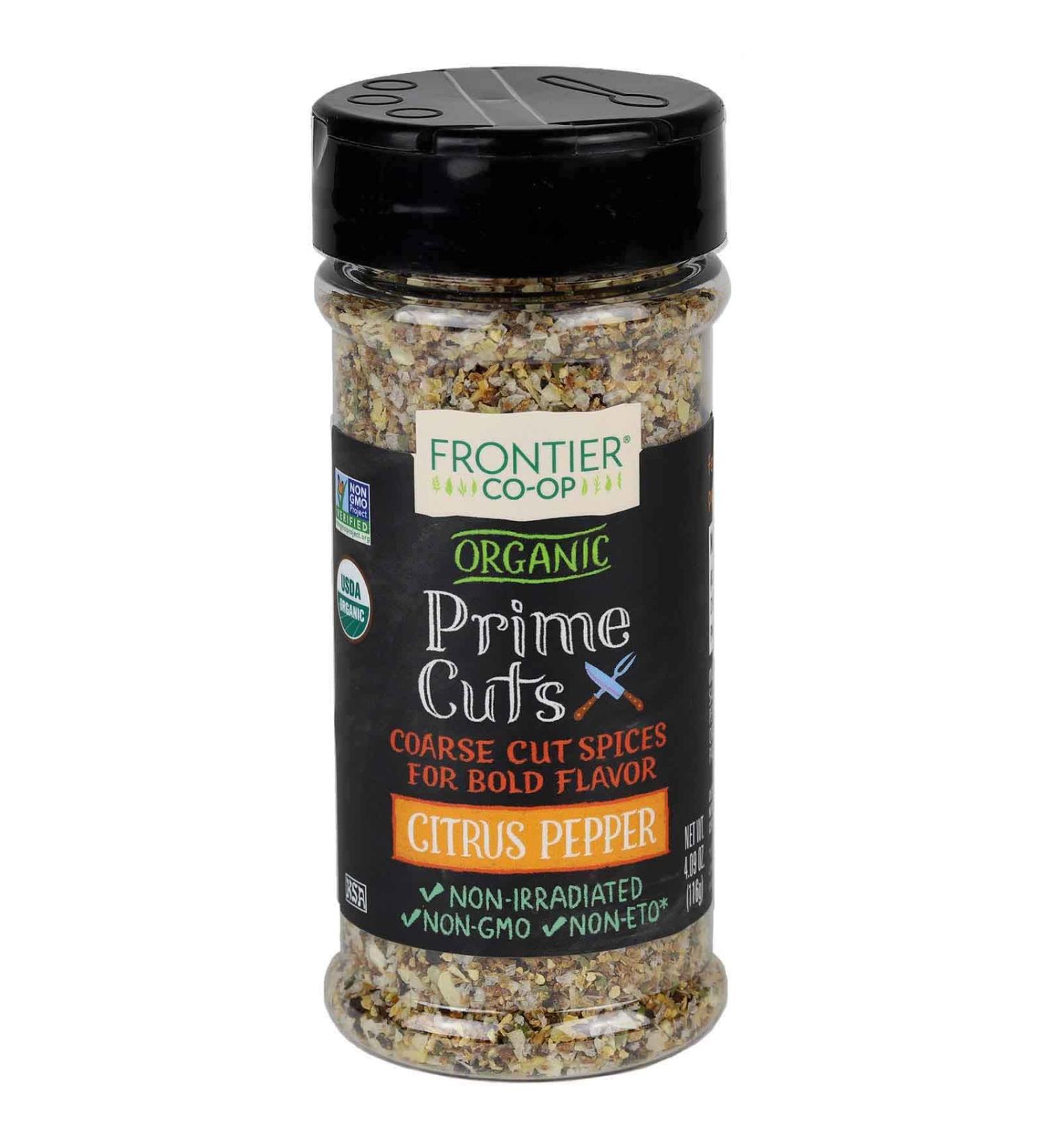 Frontier Co-op Organic Citrus Pepper - Prime Cuts, 4.09 oz (116 g) - Natural Flavor Enhancer - Buy Online on SooperMarket.com