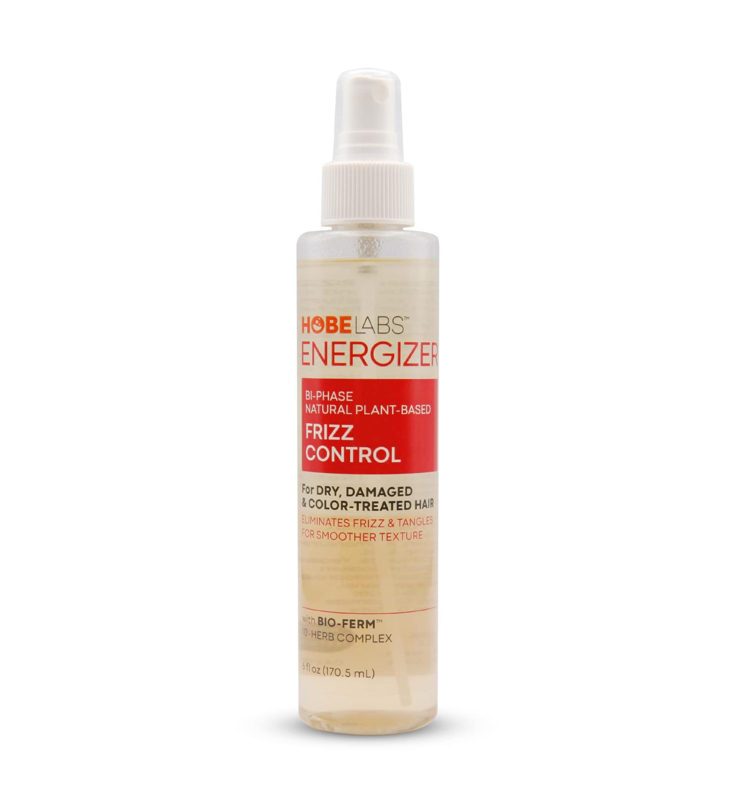 Hobe Labs Energizer Frizz Control 6 oz - Eliminate Frizz Tangles & Boost Shine | Plant-Based Hair Smoothing Solution - Buy Online on SooperMarket.com