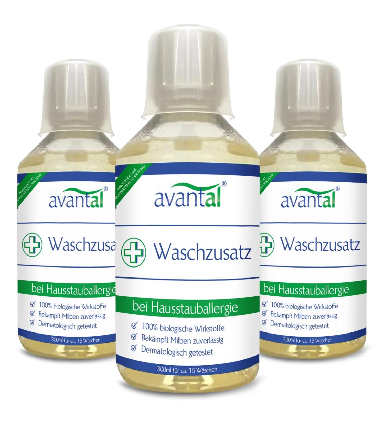 avantal Anti-Mite Detergent Additive - Pack of 3 x 300ml | Effective Solution for Dust Mites | International Shipping Available - Buy Online on SooperMarket.com