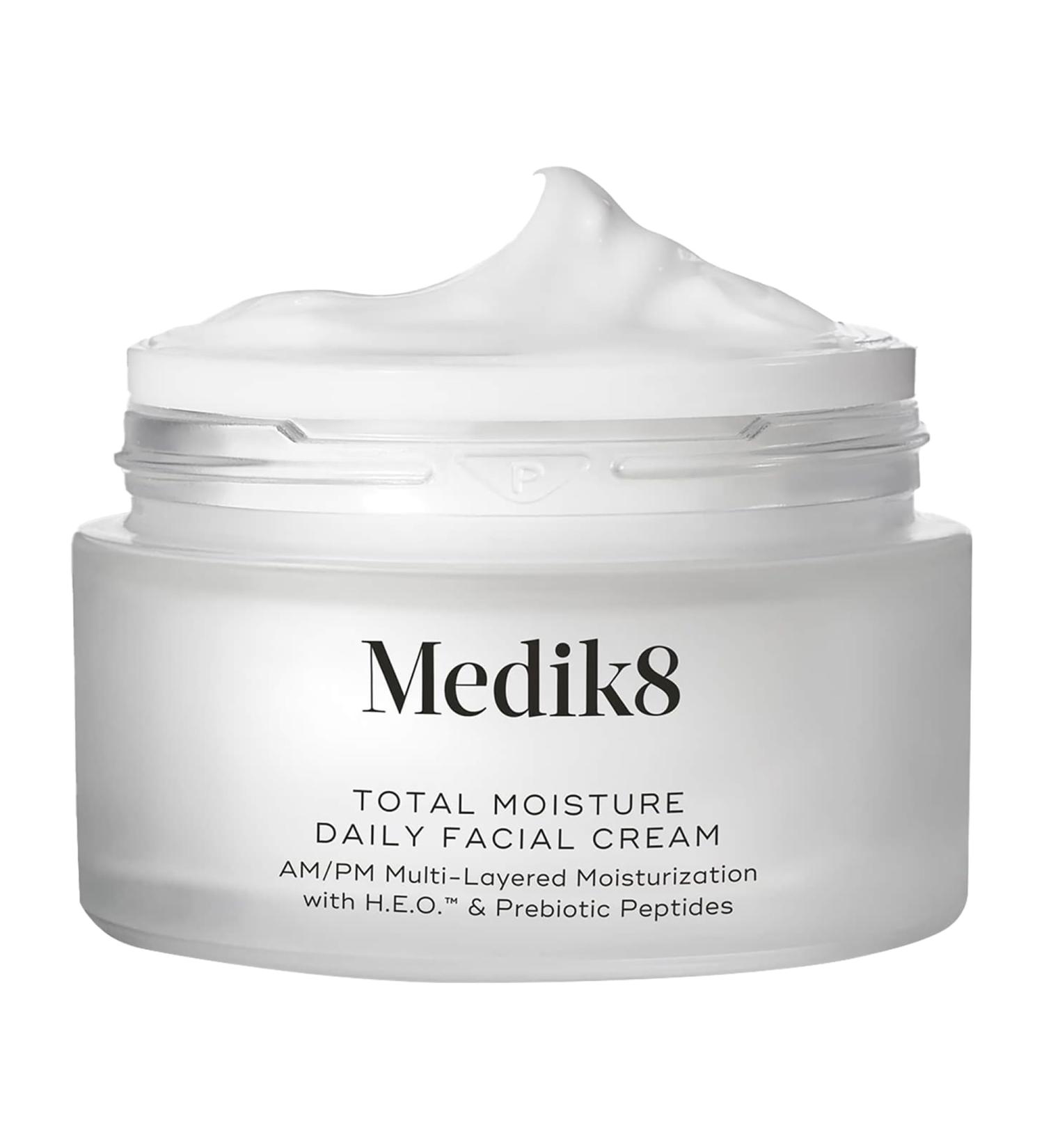 Medik8 Total Moisture Daily Facial Cream - Hydrating Peptide Moisturizer with Hyaluronic Acid for Plump Skin - Supports Skin Barrier - 1.6 oz - Shop Internationally - Buy Online on SooperMarket.com