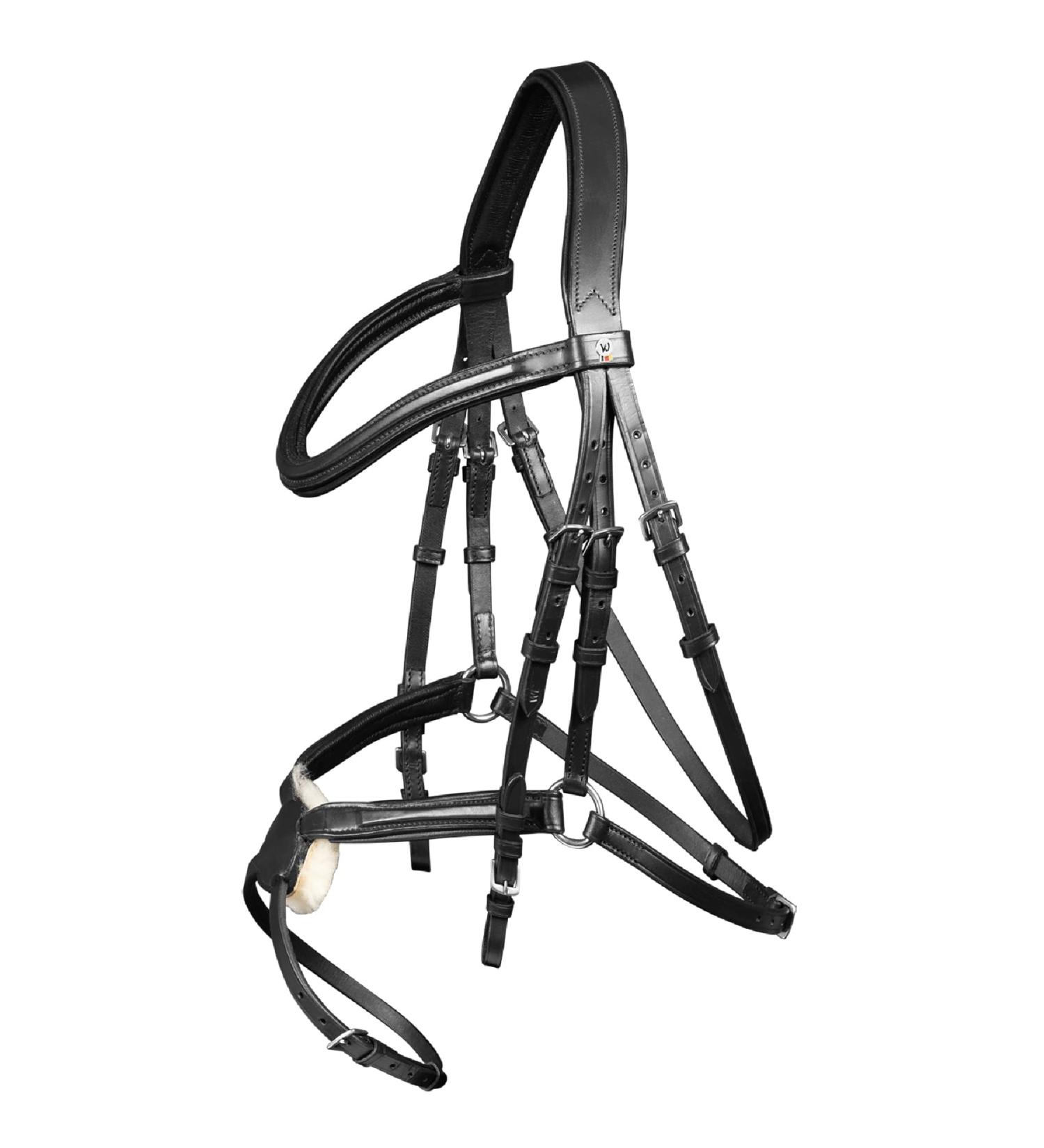 WALDHAUSEN X-Line Standard Bridle Canc n - Black Stainless Steel for Thoroughbreds & Cobs | International Shipping Available - Buy Online on SooperMarket.com