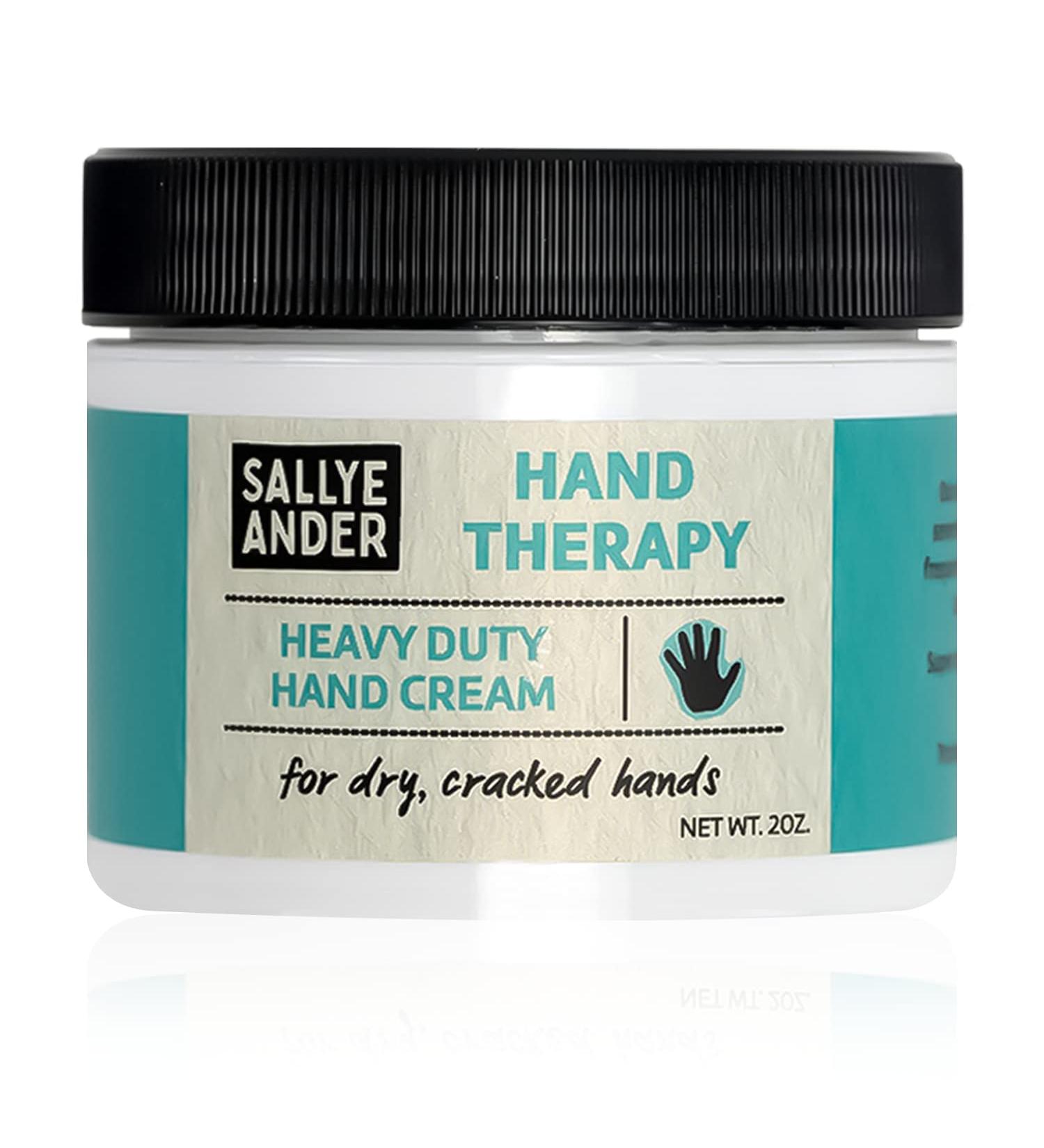 Sallye Ander Heavy Duty Hand Therapy Cream 2oz - Best Hand Cream for Dry Cracked Hands - Repair & Moisturize Dry Skin with Natural Essential Oils - For Men & Women - Buy Online on SooperMarket.com