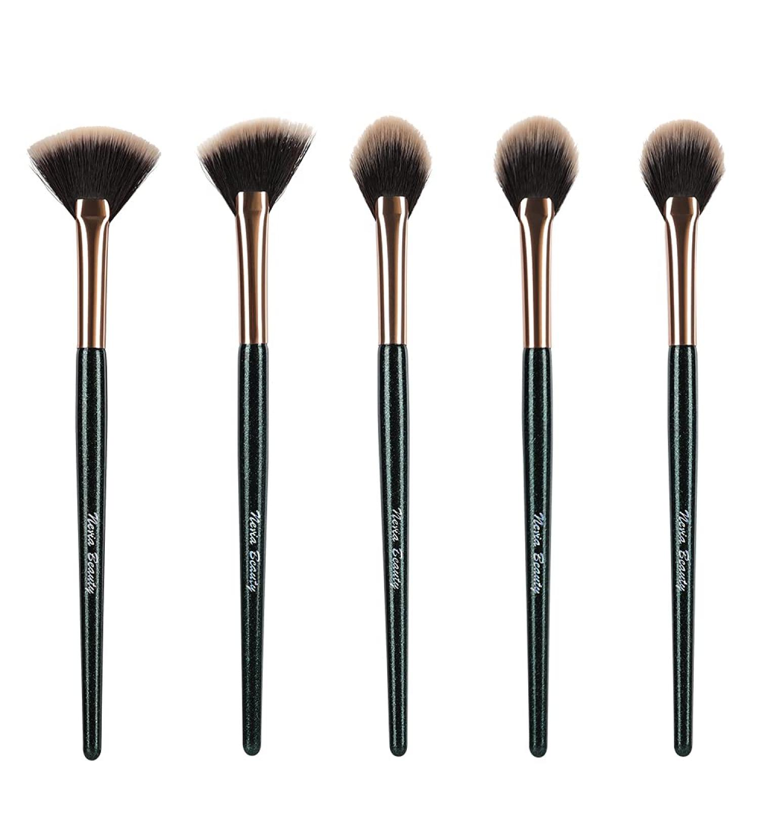 Fan Brushes Set for Highlighting and Blending - 5pcs - Buy Online on SooperMarket.com