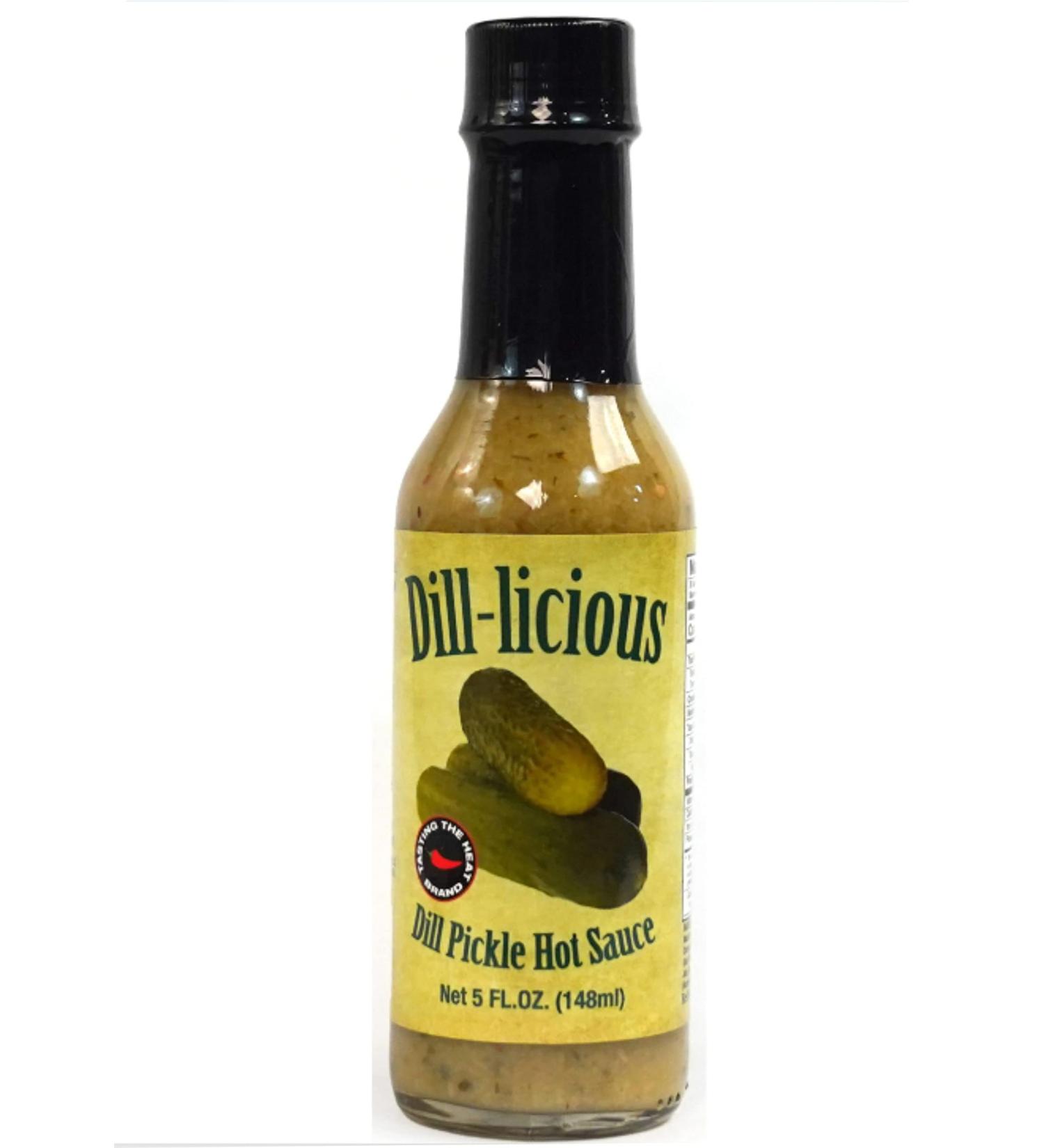 Dill-licious Dill Pickle Hot Sauce Medium Heat Made with Fresh Scorpion Peppers Garlic and Onions Small Batch & Handmade in the USA No Preservatives Added by Angry Irishman (5 oz. Bottle)