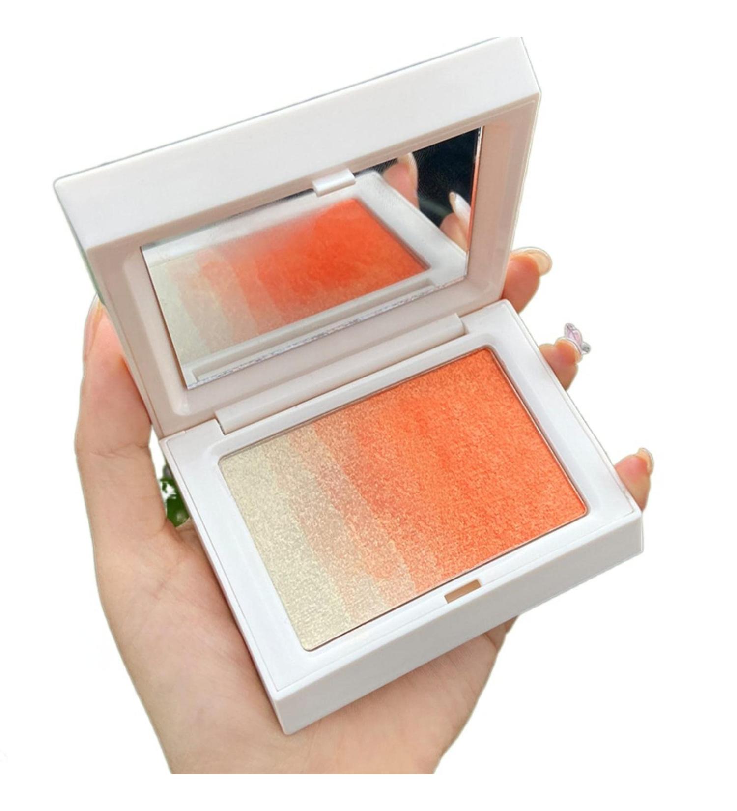 Blush Highlight Integrated Repair Plate Good Complexion Three-Dimensional face Repair Powder Rouge Vitality Orange 1 - Buy Online on SooperMarket.com