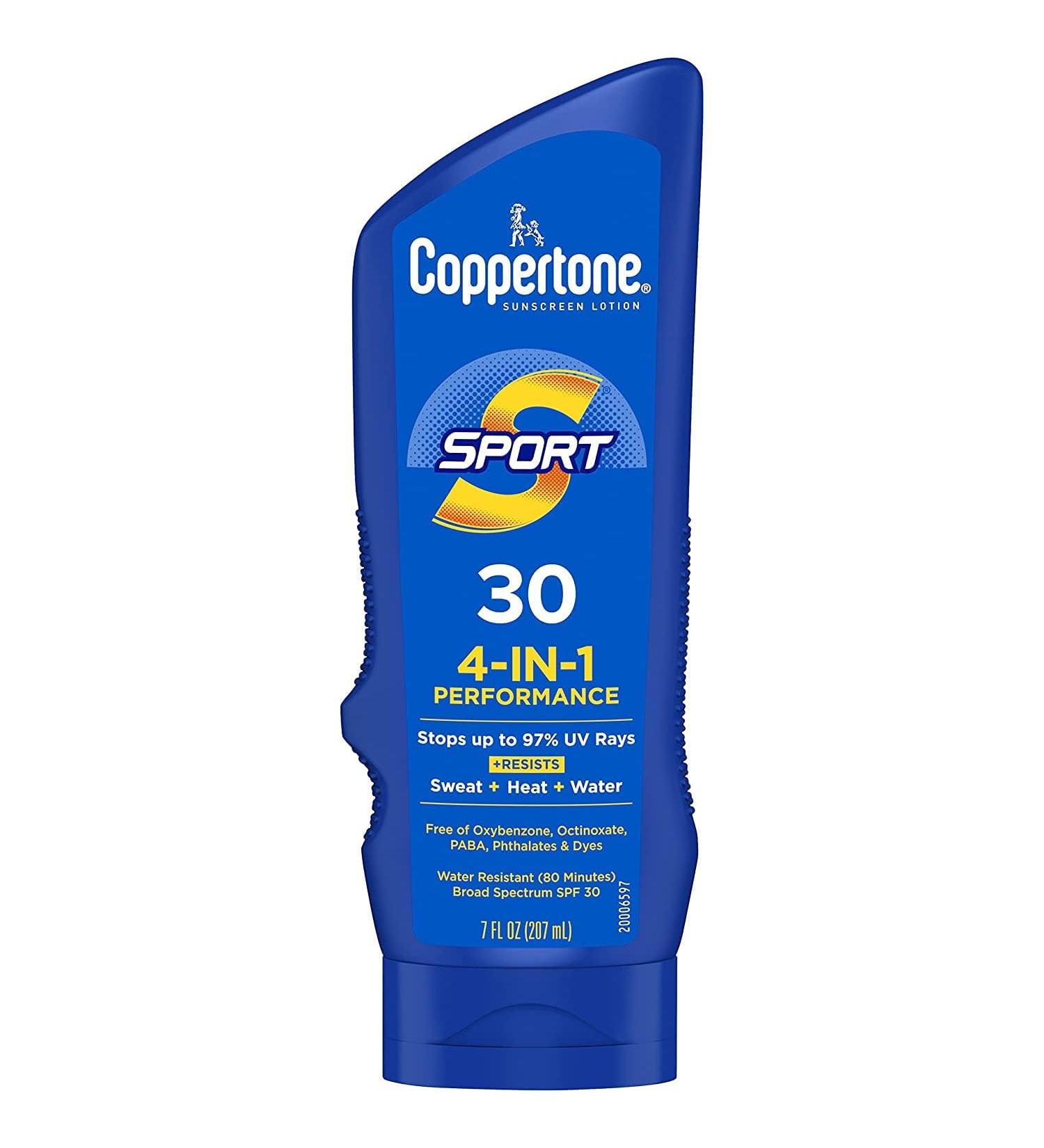 Coppertone Sport Lotion SPF 30 - Water Resistant Sunscreen 7 FL OZ | International Shipping Available - Buy Online on SooperMarket.com