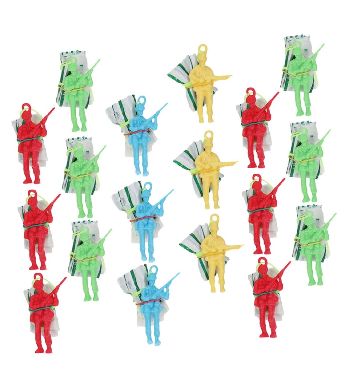 Vaguelly 90 STK Parachute Toys Set - Outdoor Fun for Kids | Mini-Soldier Parachute Playset | International Shipping Available - Buy Online on SooperMarket.com