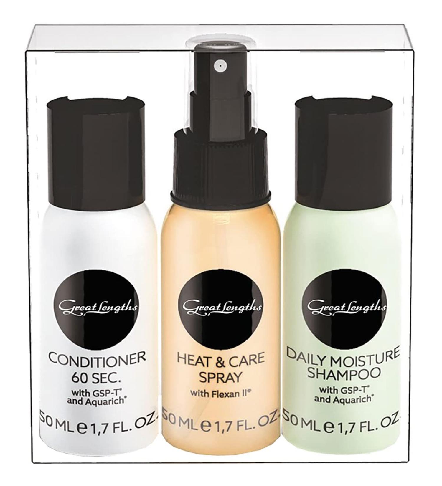 Great Lengths travel set 3 x 50 ml shampoo conditioner care spray