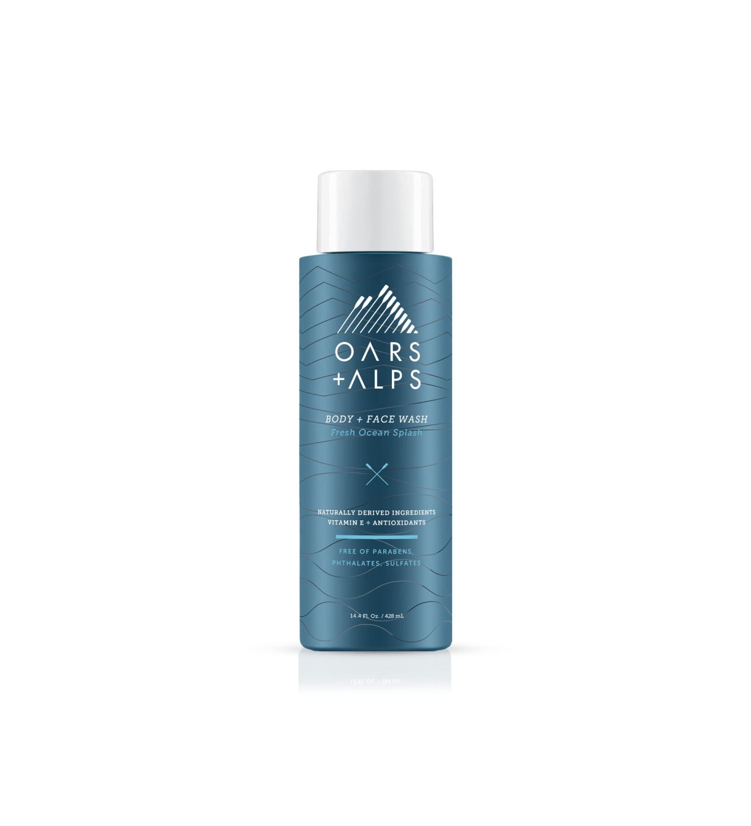 Oars + Alps Mens Body and Face Wash | Vitamin E Infused Skincare | Vegan & Gluten Free | Fresh Ocean Splash | 1 Pack - Buy Online on SooperMarket.com