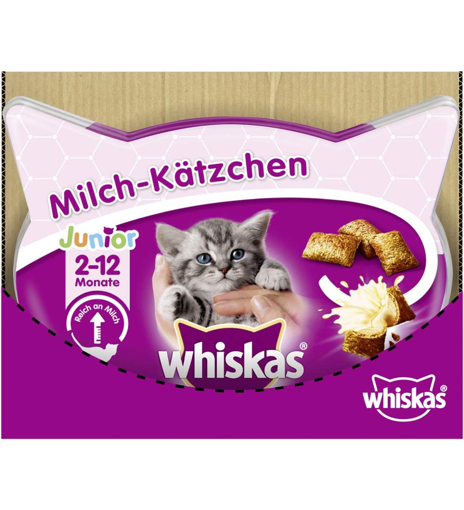 Whiskas Milk Kitten Treats - Delicious Snacks for Healthy Growth | 6 Pack x 66g Chicken | Ideal for 2-12 Months Old Cats - Buy Online on SooperMarket.com
