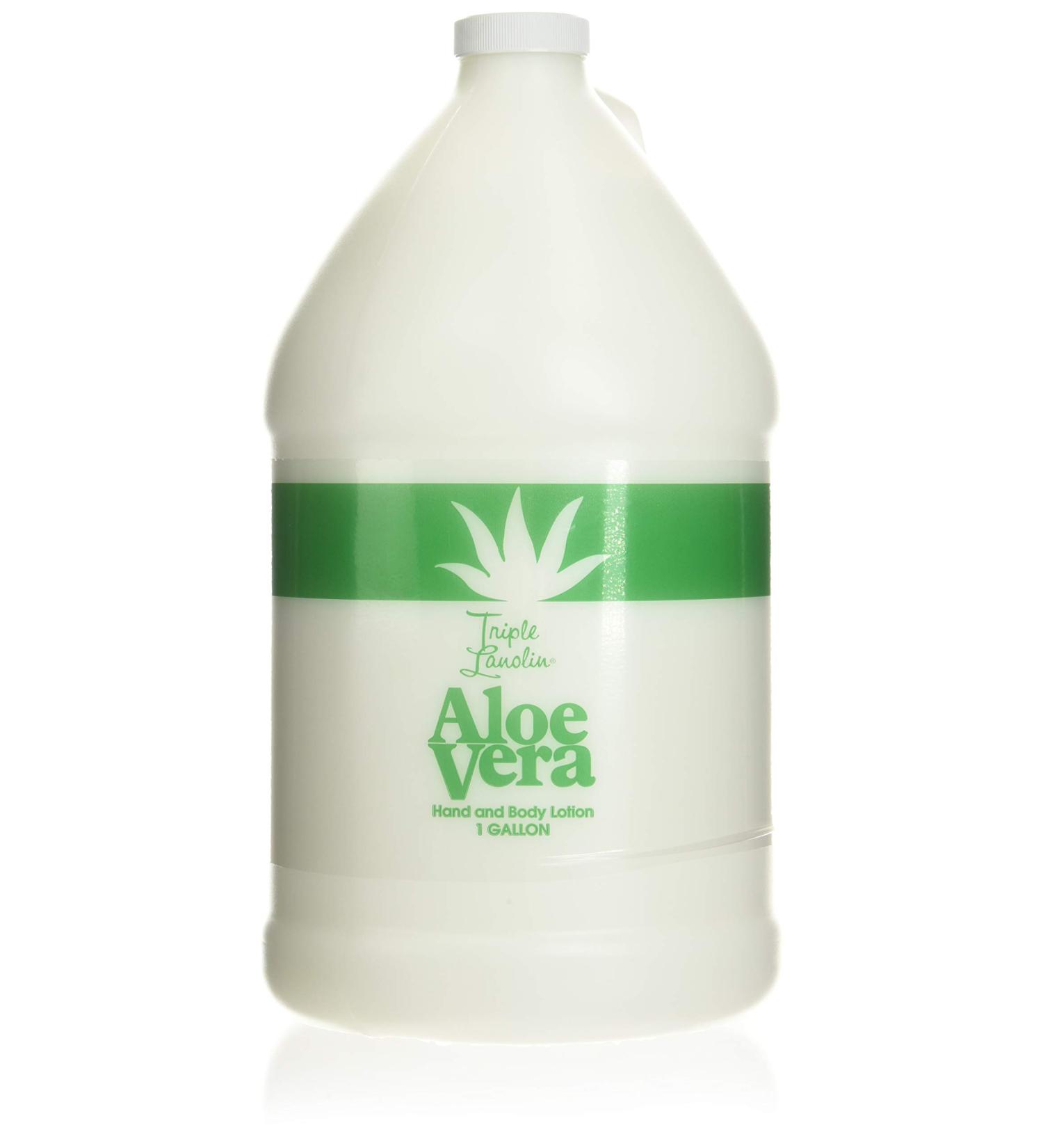 Triple Lanolin Aloe Vera Lotion 1 Gallon - 128 Fl Oz - Pack of 1 | Moisturizing Aloe Vera Lotion for Soft Skin - Buy Online on SooperMarket.com