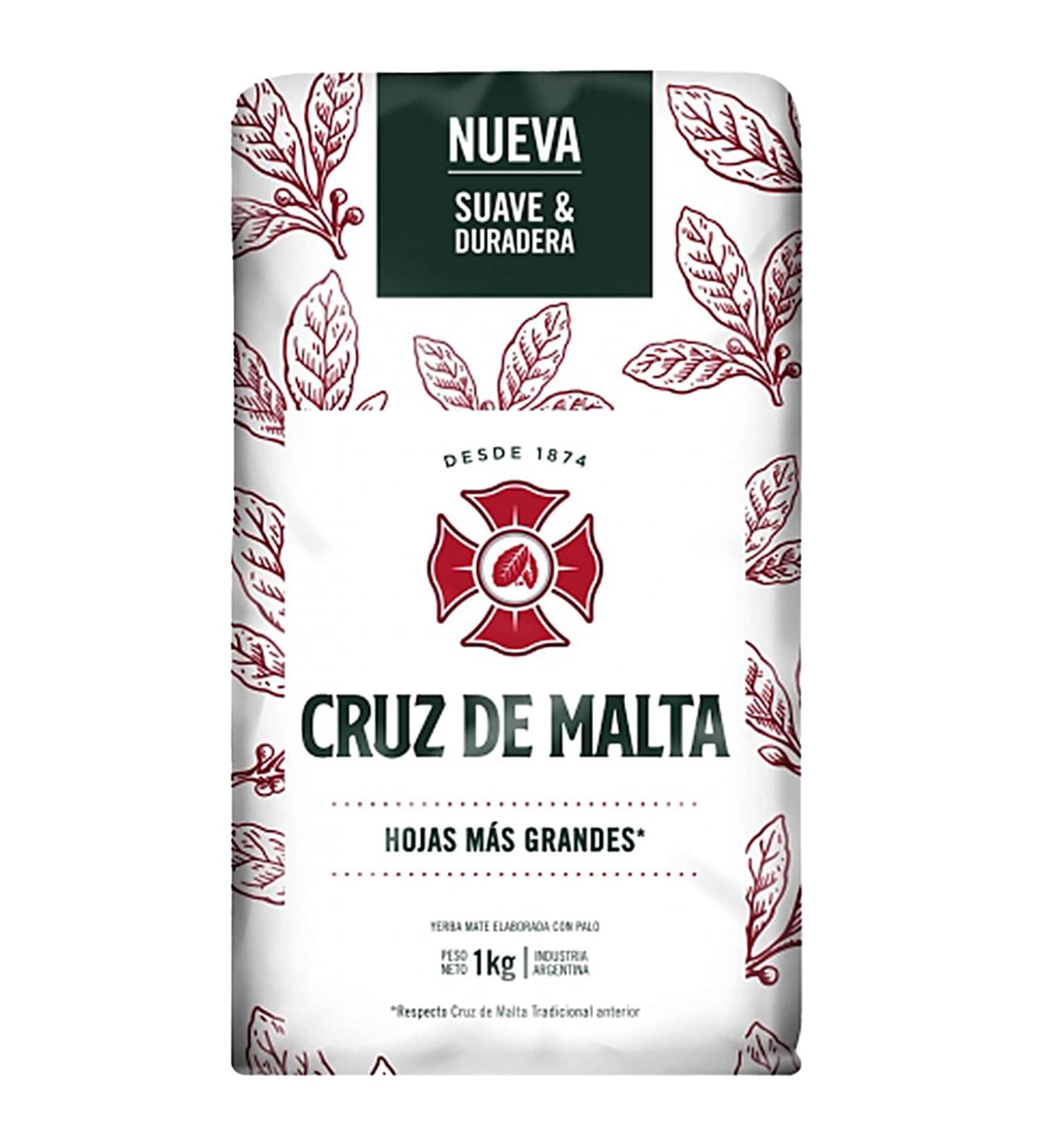 Cruz de Malta Yerba Mate Tradicional 1 kg - Authentic Argentine Mate Tea - 24 Months Aged International Shipping Available - Buy Online on SooperMarket.com