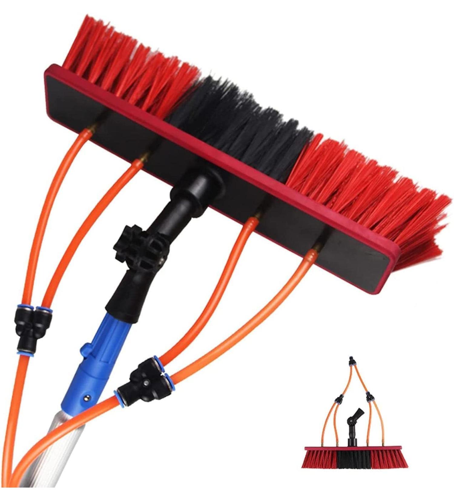 photovoltaic cleaner Window Cleaning Water-fed Pole Window Cleaning Pole Water Fed Brush Water Fed Pole Kit Window Cleaning Pole Water/Hose Fed Pole Window Cleaning Brush 35cm Brush Head 8M/27FT - Buy Online on SooperMarket.com