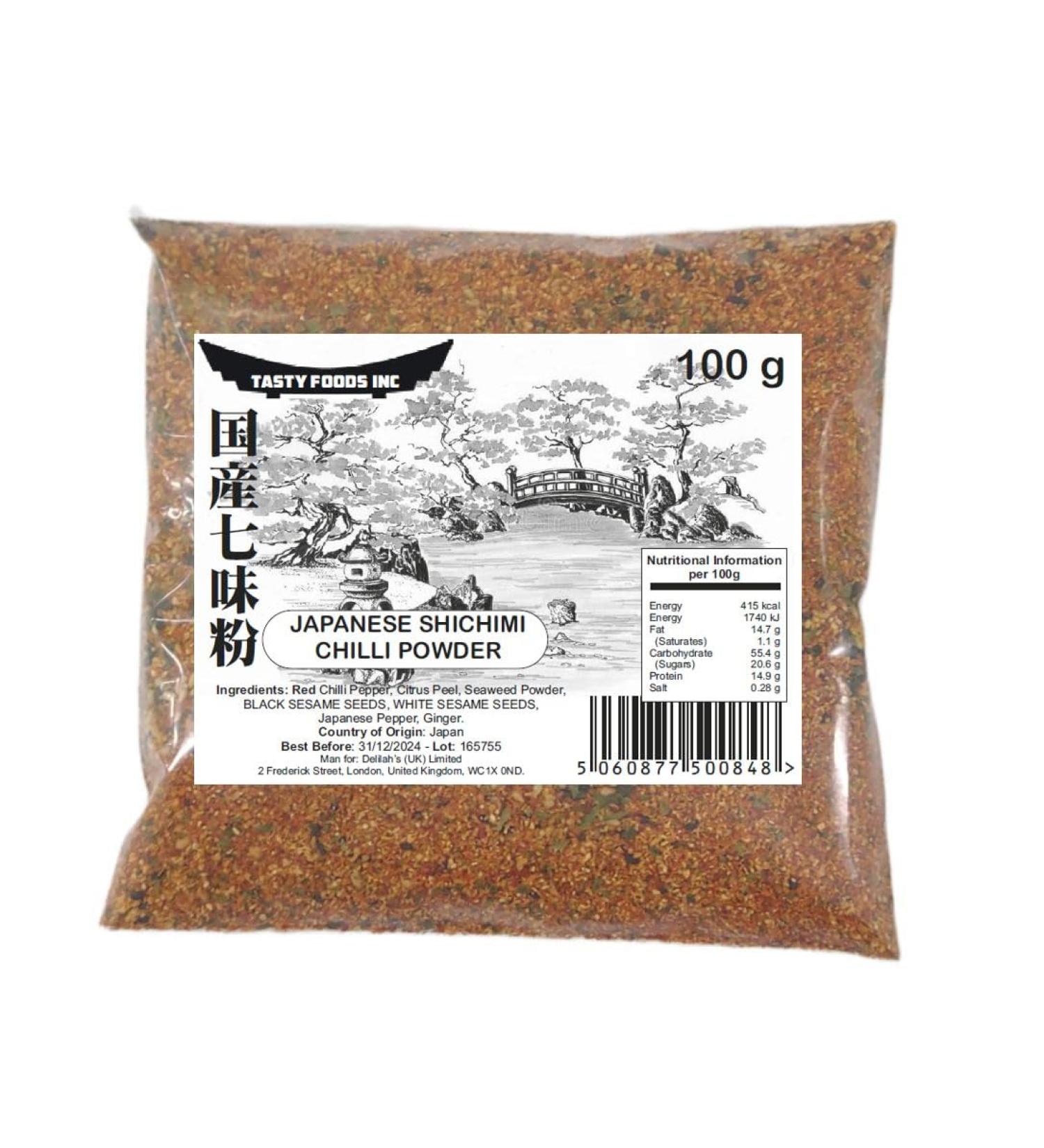 Japanese Shichimi Chilli Powder 100g Togarashi - Premium Spice Blend by Tasty Foods - Buy Online on SooperMarket.com