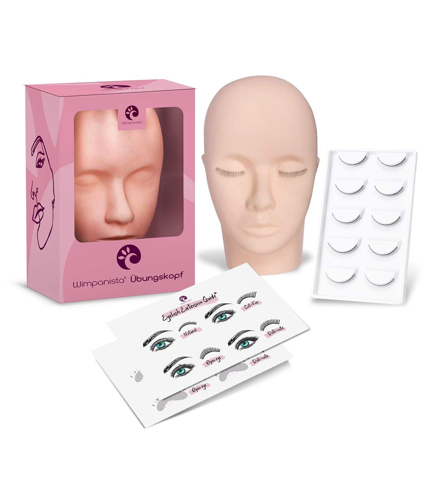 Wimpanista 3-Piece Eyelash Extension Practice Head Set | Ultimate Training & Education Tool for Professionals - Buy Online on SooperMarket.com