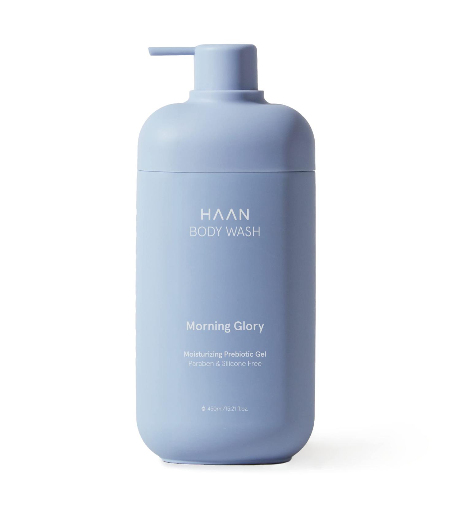 HAAN Natural Body Wash with Aloe Vera & Prebiotic Complex - 15.2 fl oz | Vegan Shower Gel for Men and Women | Soothes & Cleanses Dry Skin | Morning Glory Scent - Buy Online on SooperMarket.com