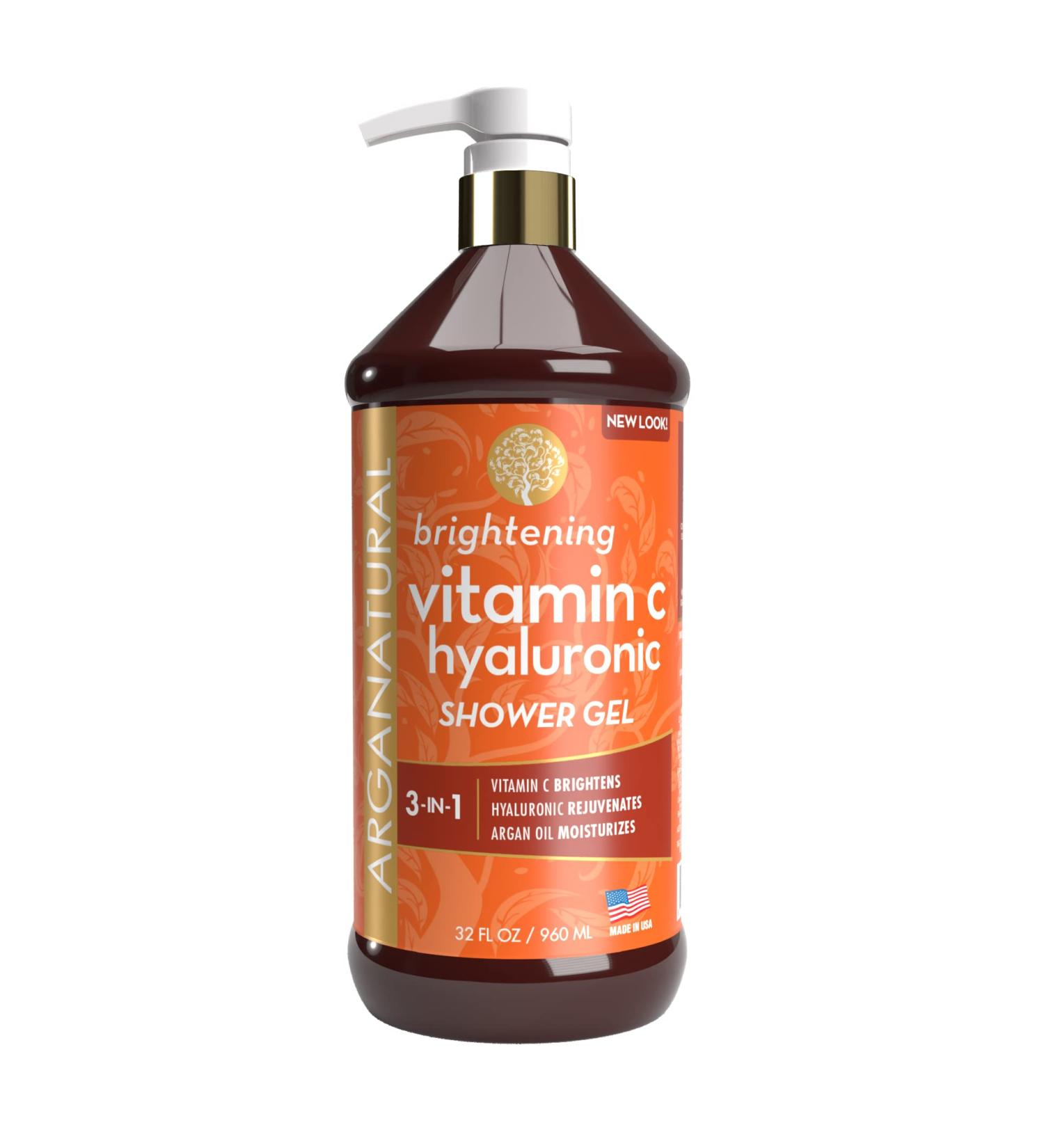 Arganatural Brightening Vitamin C Shower Gel 32oz - Fruity Vitamin C Formula - 32 Fl Oz - Buy Online on SooperMarket.com