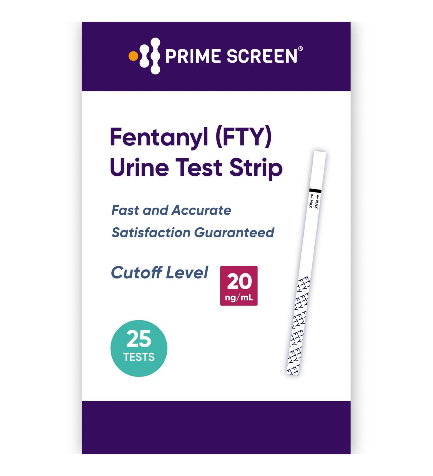 Prime Screen 25 Test Fentanyl Urine Test strips - Buy Online on SooperMarket.com