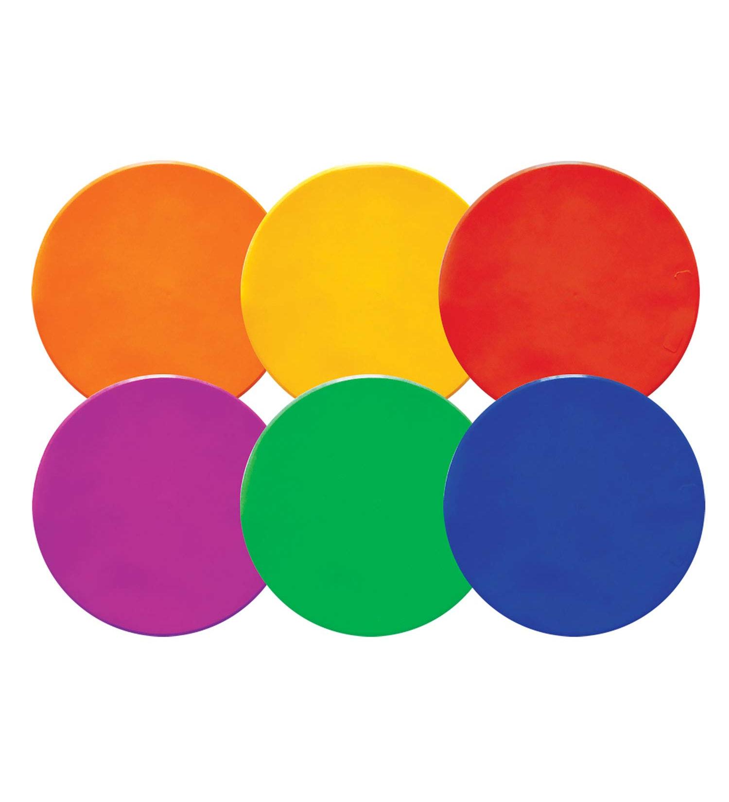Champion Sports MSPSET Poly Spot Markers - 10-inch Set of 6 for Sports Activities and Social Distancing - Buy Online on SooperMarket.com