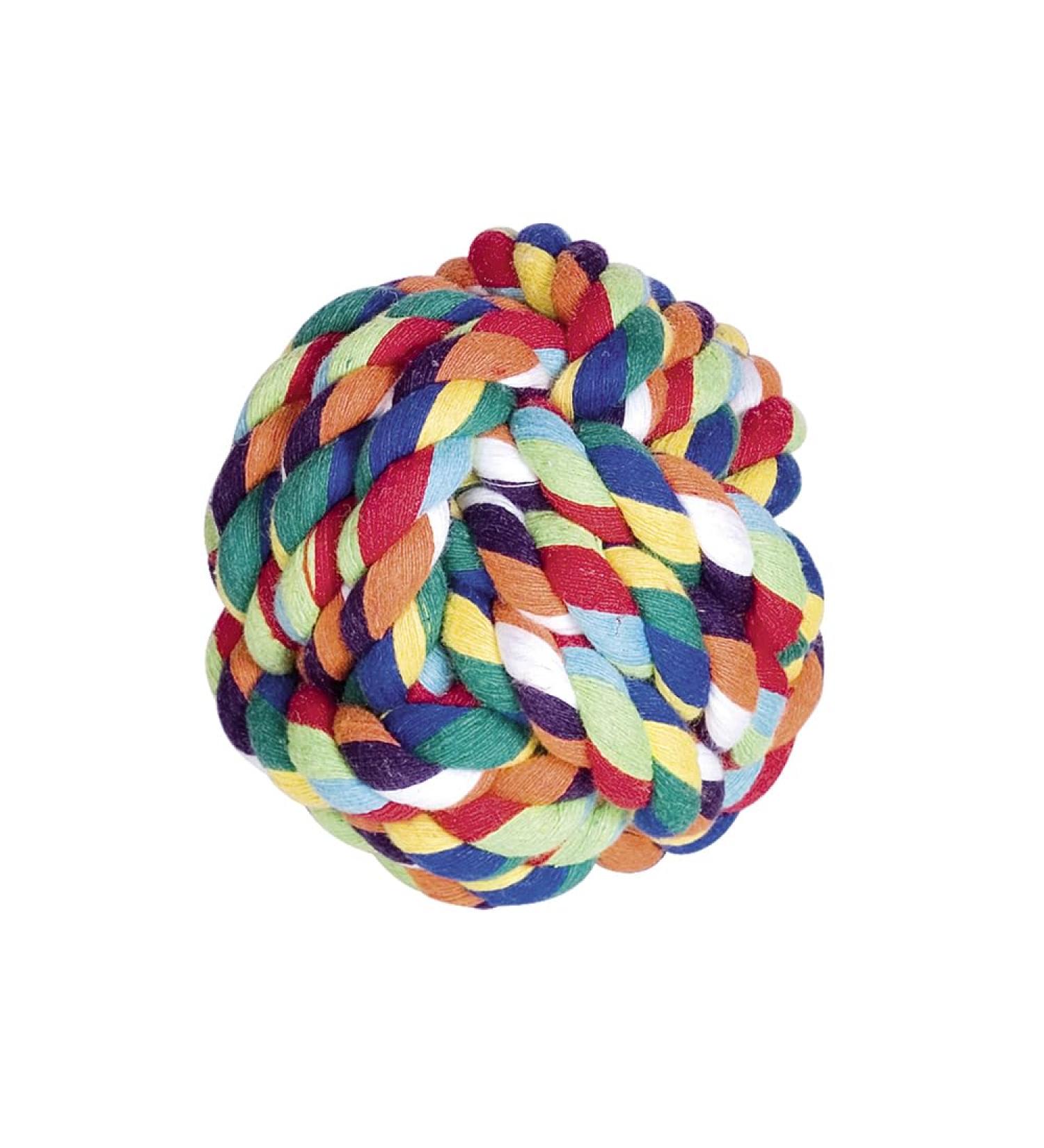 Nobby Colorful Rope Toy Ball 10 cm - Durable & Fun Multicolored Design for Dogs - International Shipping Available - Buy Online on SooperMarket.com