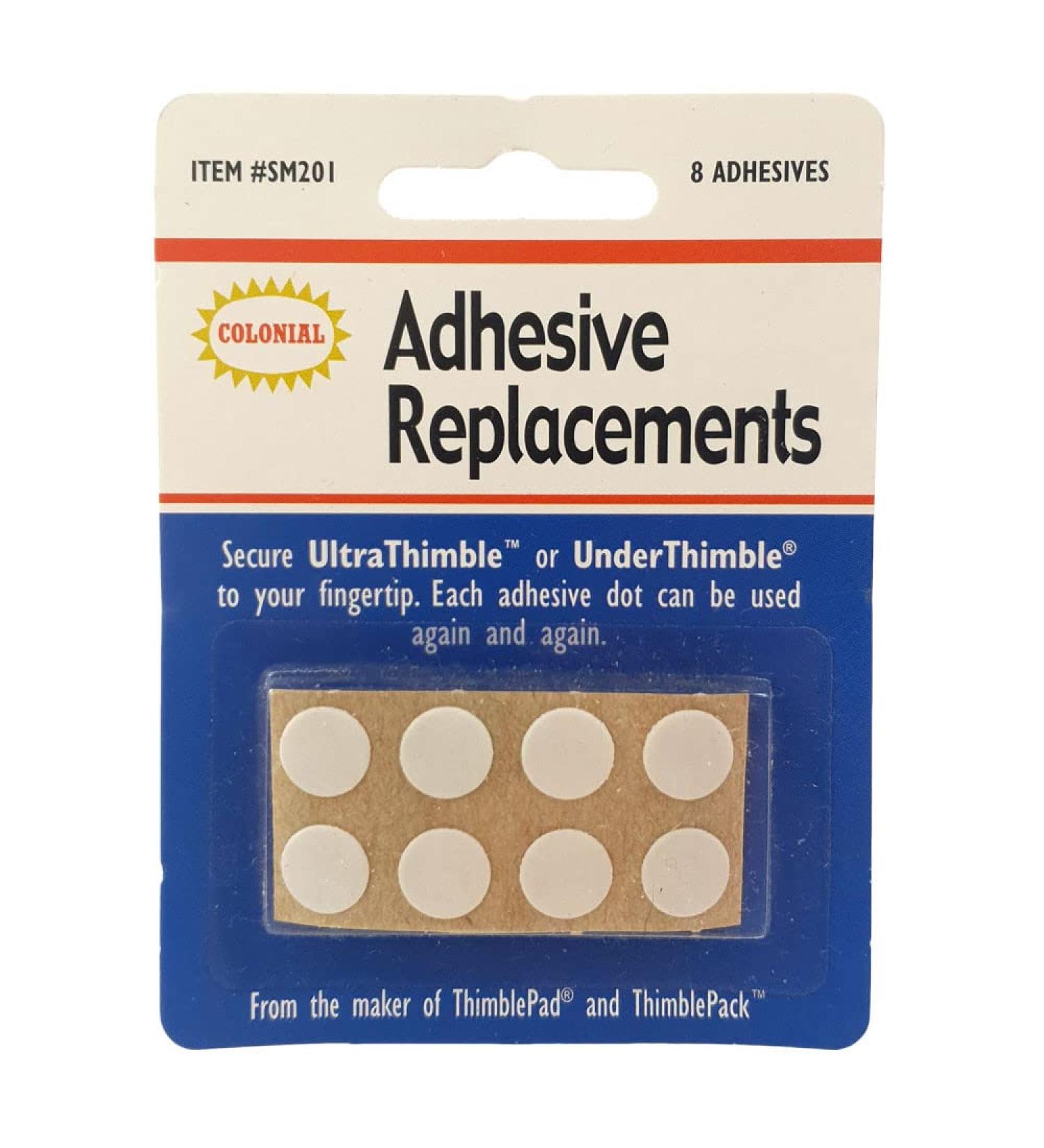 Colonial Needle SM201 Under Thimble Adhesive Replacement 8-Pack - Clear Medium - Buy Online on SooperMarket.com