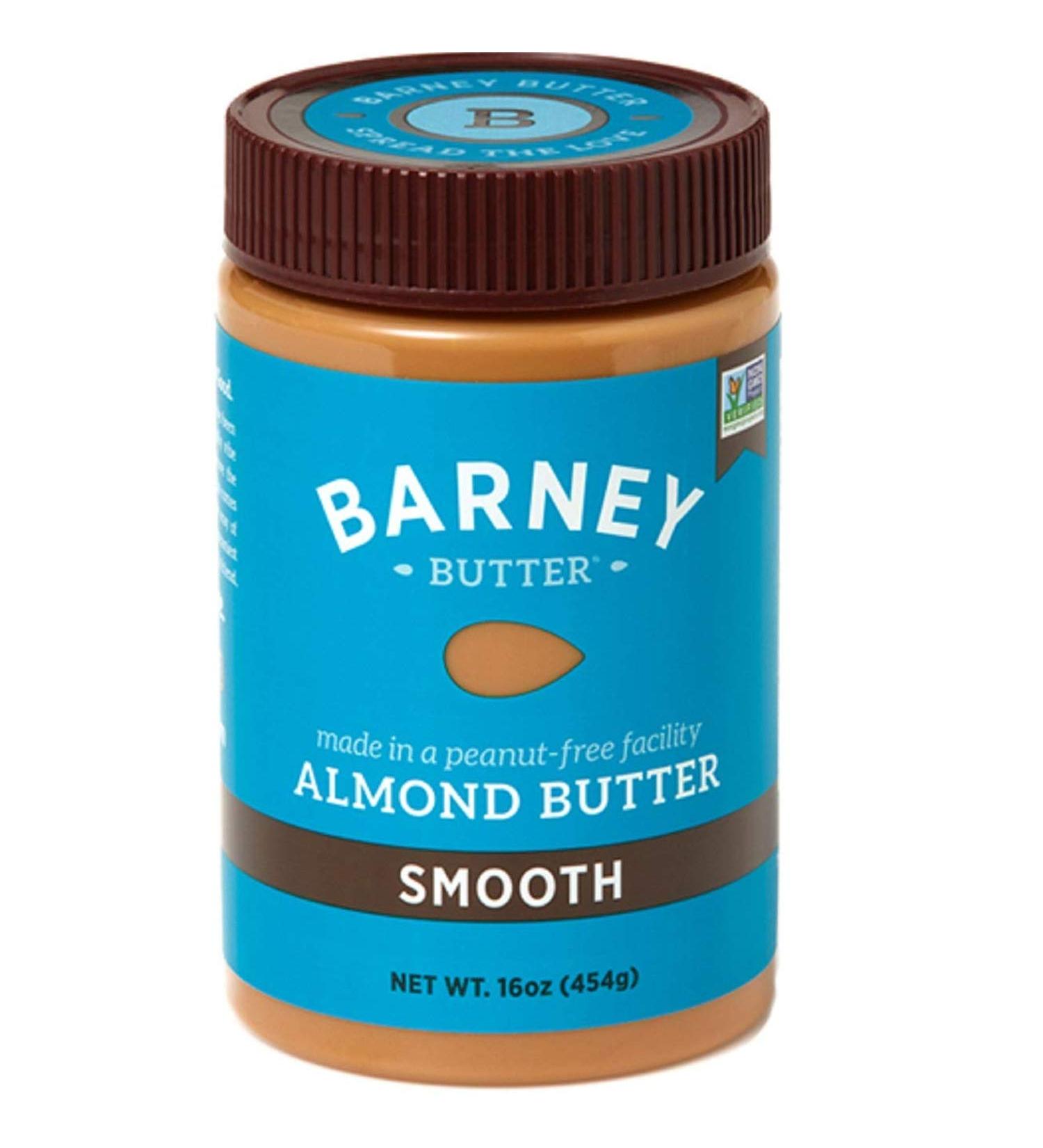 BARNEY Almond Butter Smooth 16 Ounce - Non-GMO, Skin-Free, Paleo & KETO Friendly - Buy Online on SooperMarket.com
