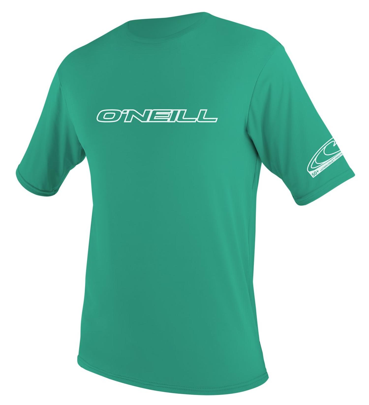 O'Neill Kids' Youth Basic Skins 50+ Short Sleeve Rash Guard Seaglass 14 - Best for UV Protection - Buy Online on SooperMarket.com