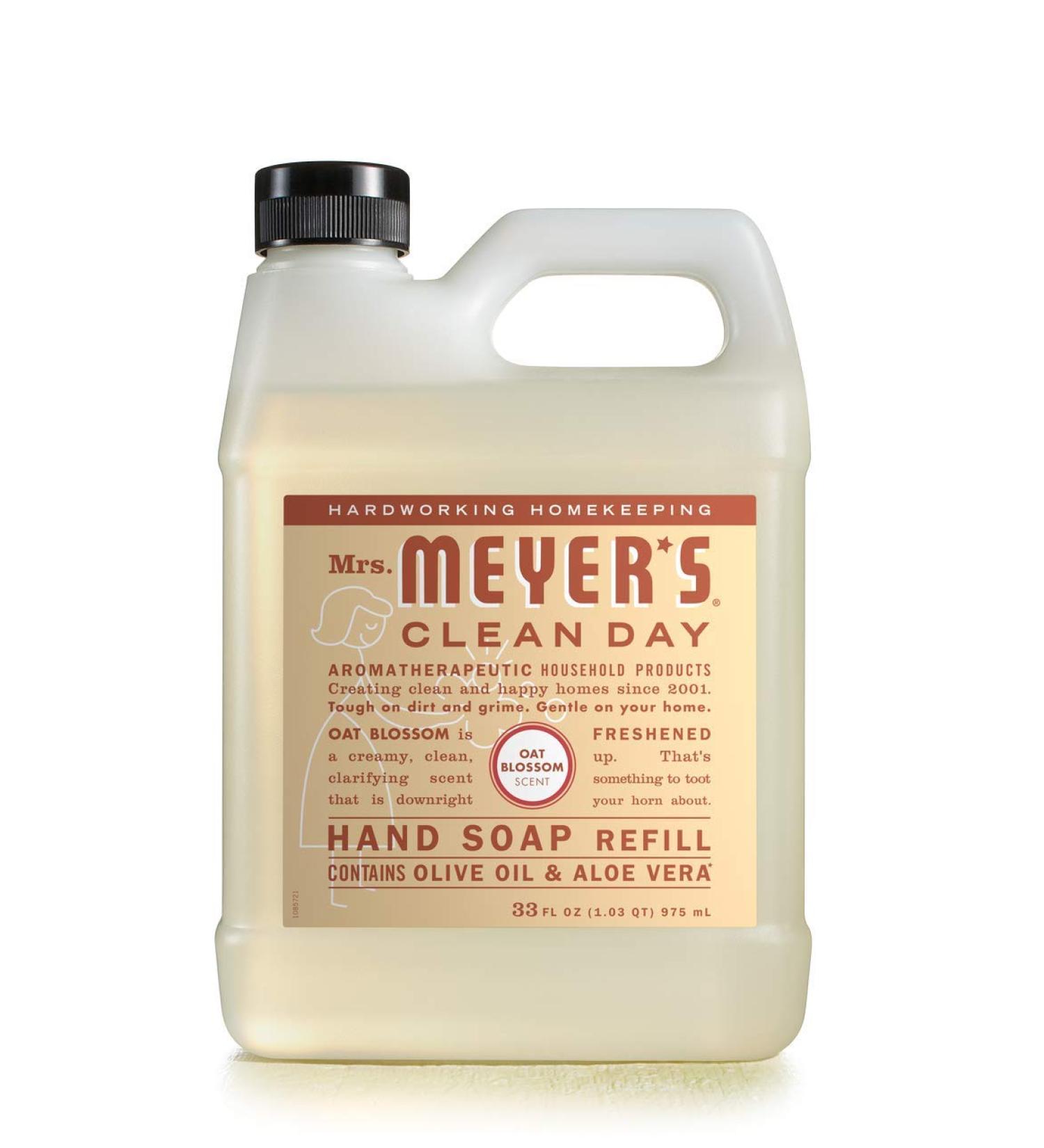 Mrs. Meyer's Clean Day Liquid Hand Soap Refill - Oat Blossom - 33 oz (1 Pack) - Buy Online on SooperMarket.com