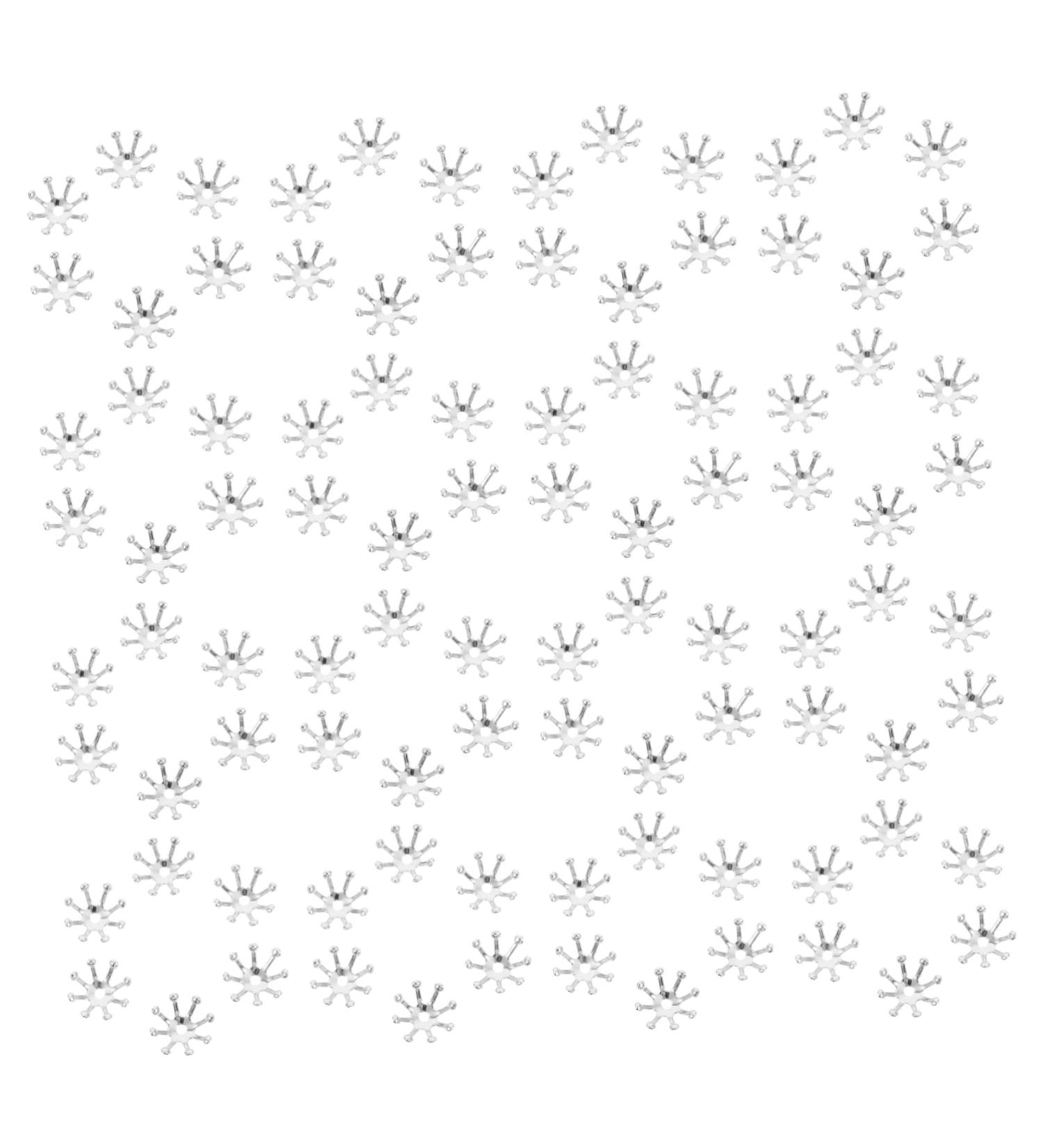 FOMIYES 100 Pcs Hairpin Accessories Applique Bride Flowers 1X1cmx2pcs Silverx2pcs - Buy Online on SooperMarket.com