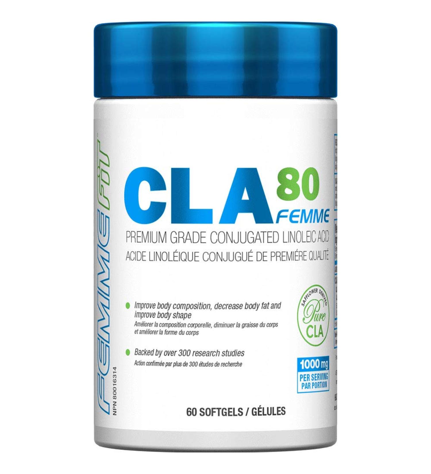 FEMME FIT - CLA80 Femme - Premium Grade Conjugated Linoleic Acid - 60 Count - Buy Online on SooperMarket.com