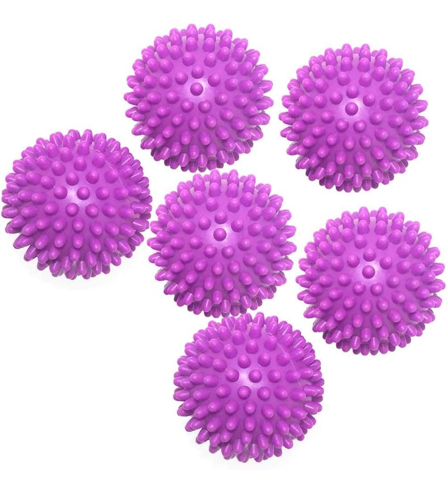Reusable Dryer Balls Tumble Laundry Wash Balls Non Melt Dryer Balls for Speeding Drying and Reducing Creases for Clothes (Purple) - Buy Online on SooperMarket.com
