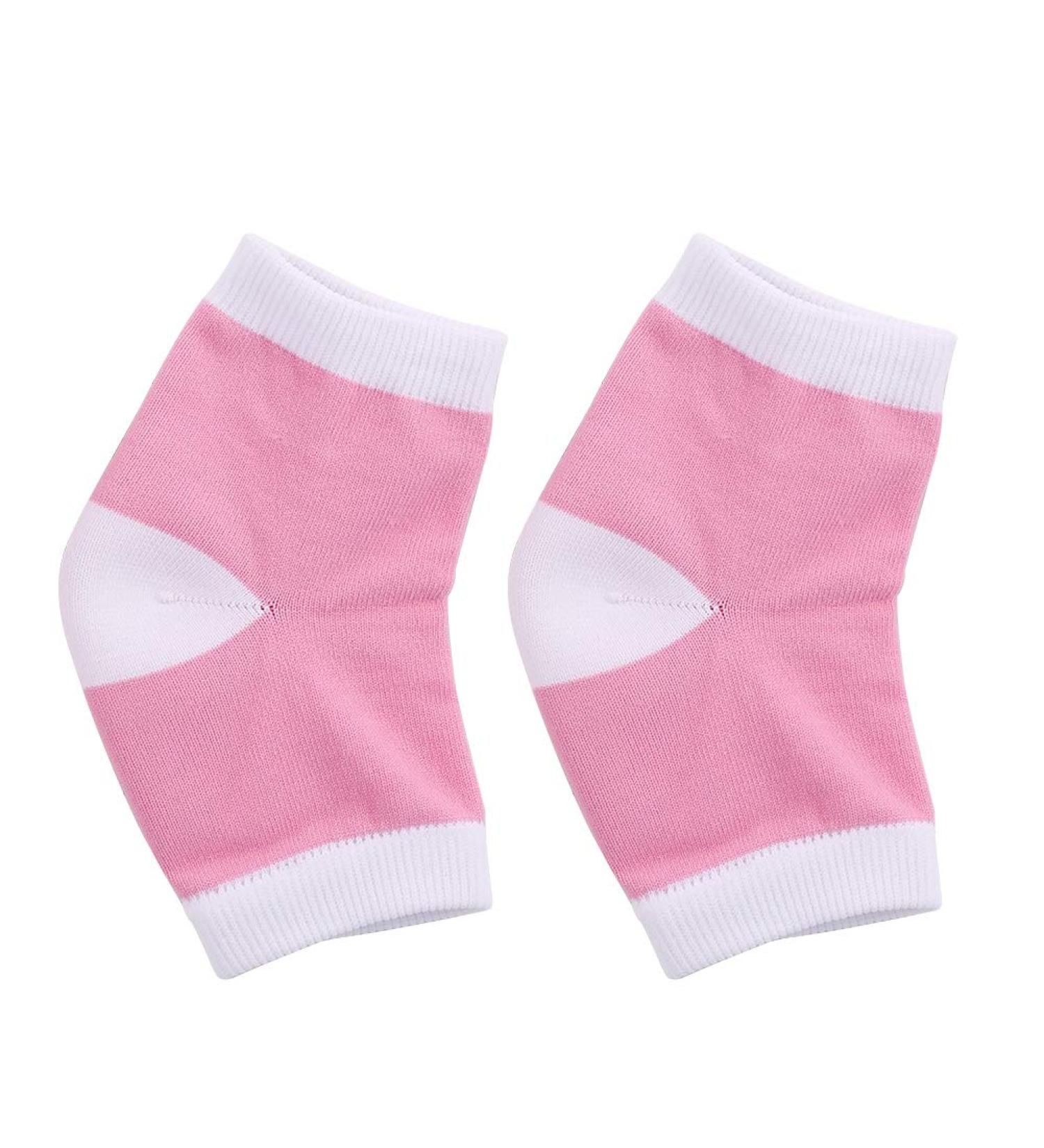 Buy Heel Socks - Washable Gel Spa Moisturizing Foot Care - Open Toe Protection for Dry Cracked Heels (2 Pack Pink) - International Shipping Available - Buy Online on SooperMarket.com