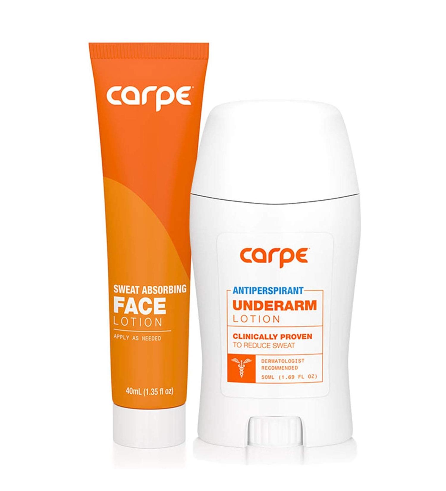 Carpe Antiperspirant Underarm & Face Package: Stop Excessive Sweat - Dermatologist Recommended - Buy Online on SooperMarket.com
