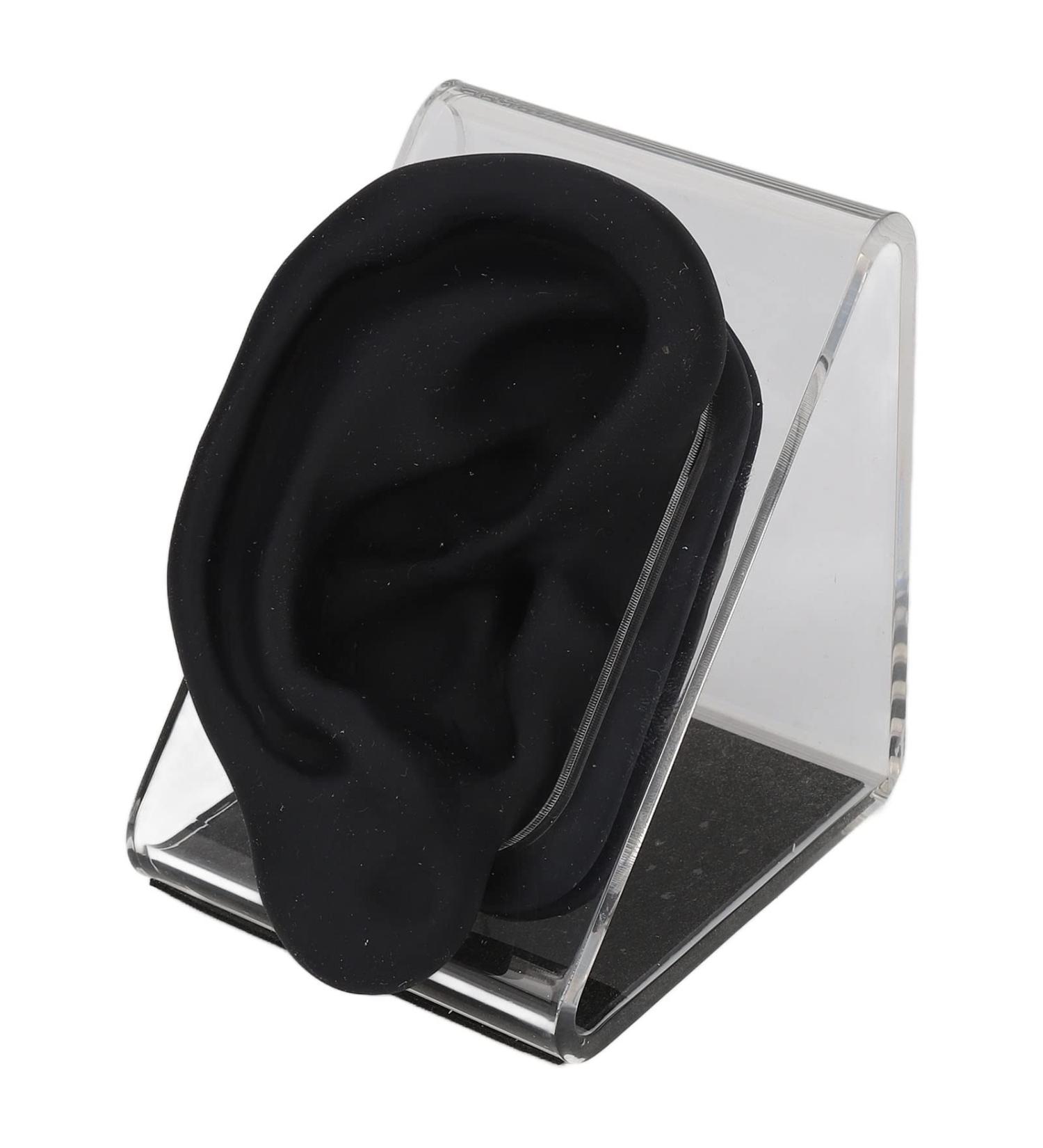 Silicone Ear Model with Display Stand for Acupuncture Practice and Earring Display - Buy Online on SooperMarket.com